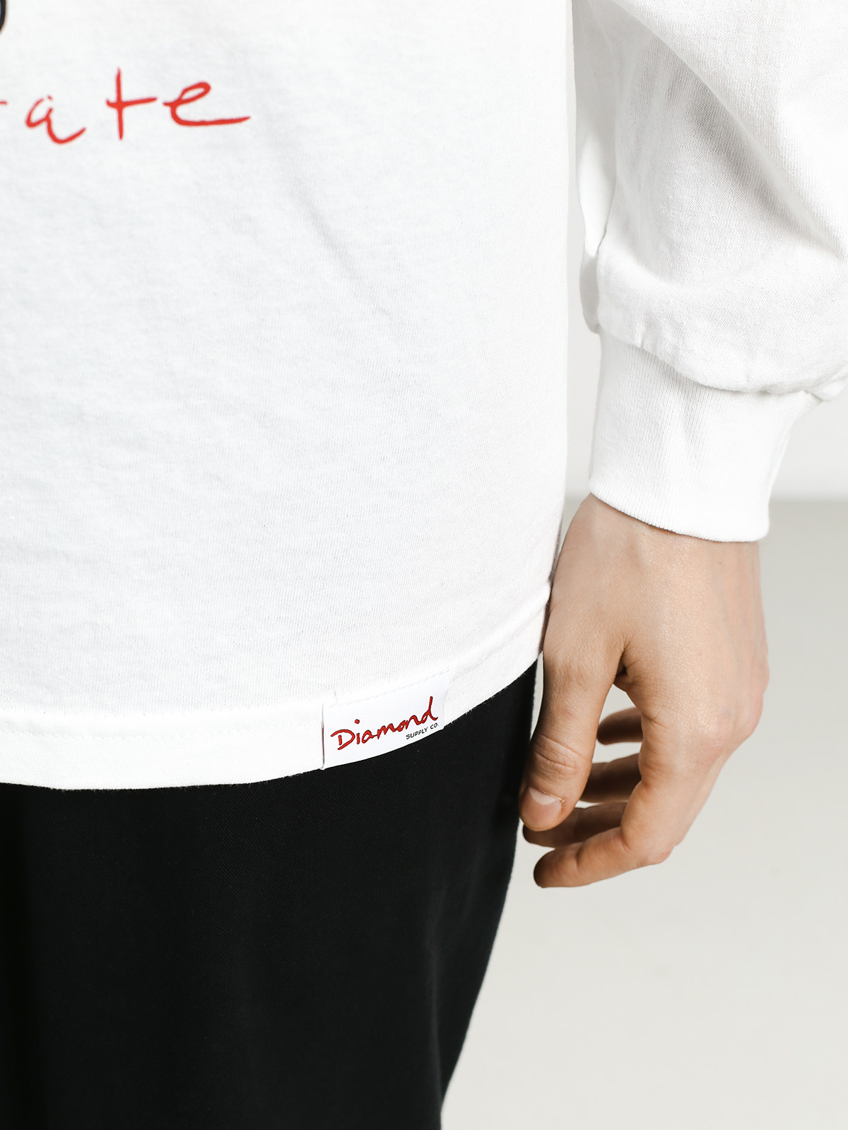 Longsleeve Diamond Supply Co. Skate Crime (white)