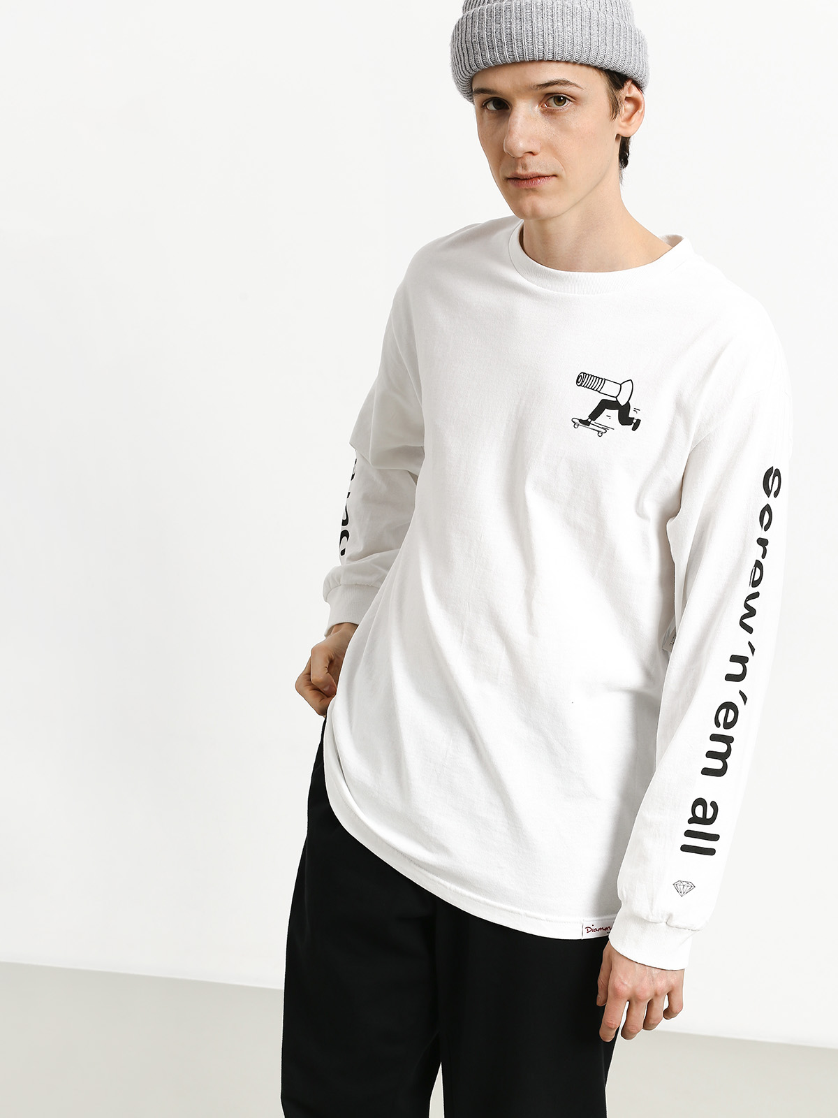 Longsleeve Diamond Supply Co. Screw N Em All (white)