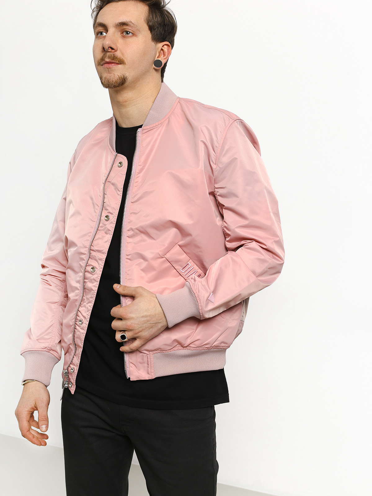 Kurtka Diamond Supply Co. Panelled Bomber (pink)