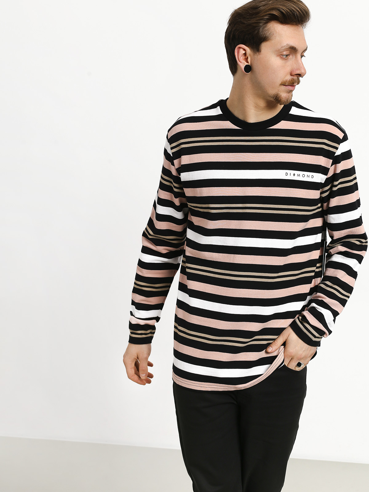 Longsleeve Diamond Supply Co. Marquise Striped (black)