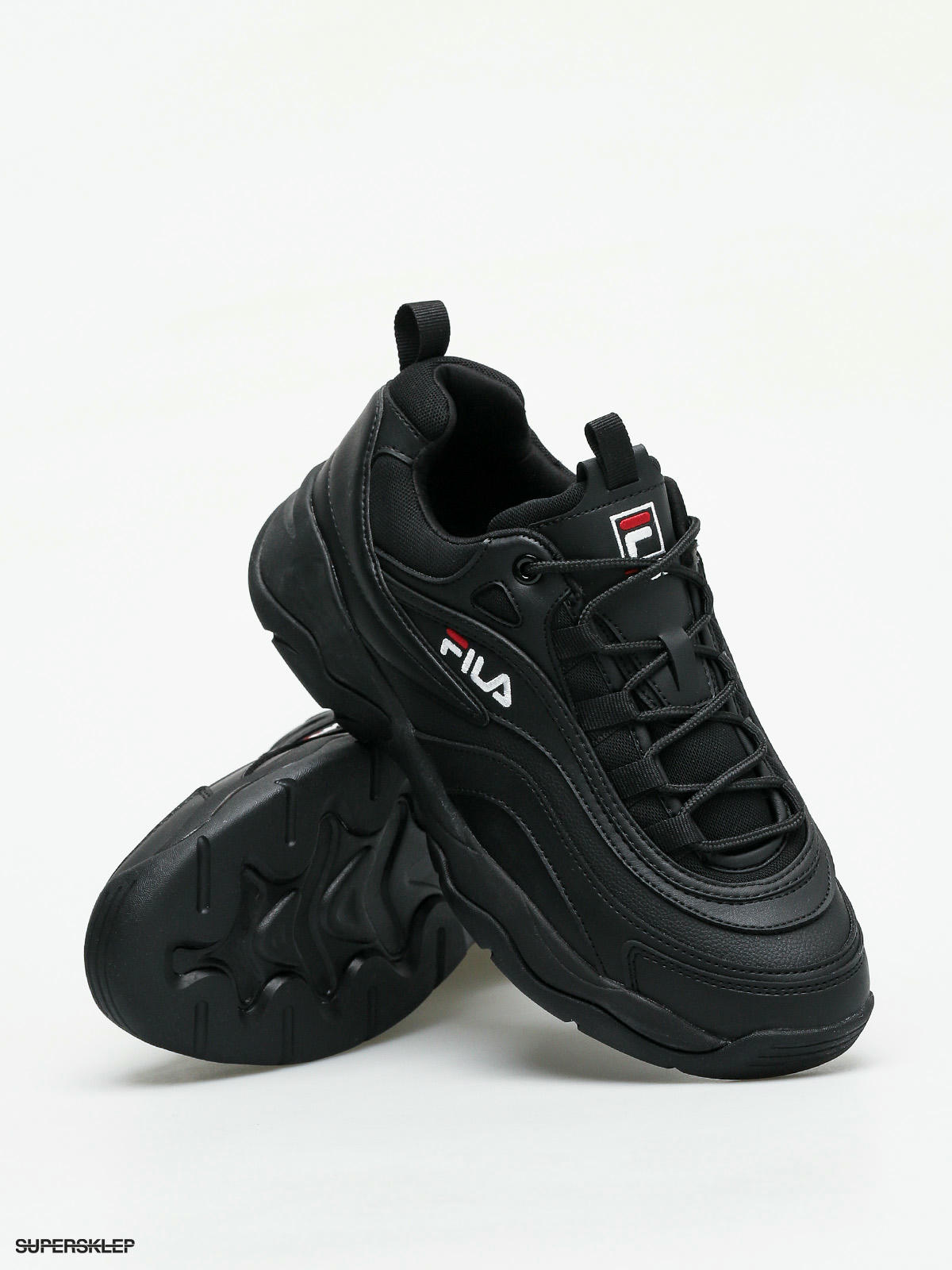 fila ray low black