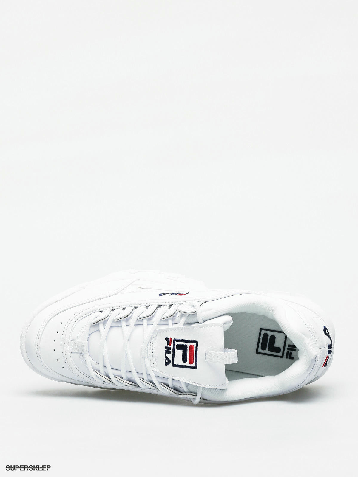 fila disruptor low white