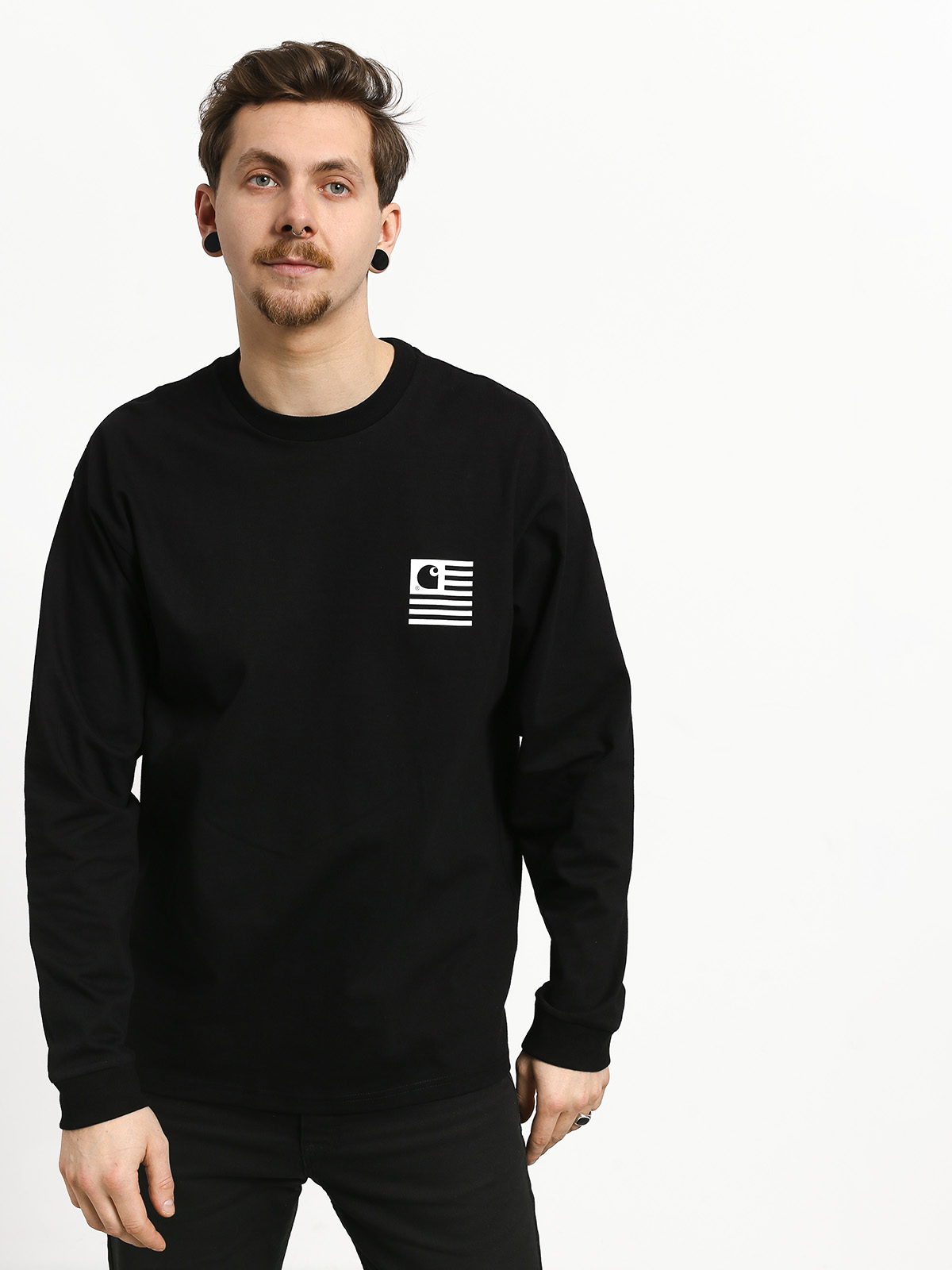Longsleeve Carhartt WIP State Patch (black)