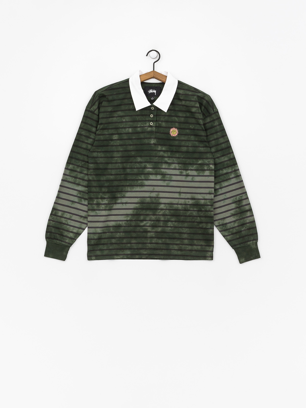 Longsleeve Stussy Lucy Bleach Stripe Rugby Wmn (olive)