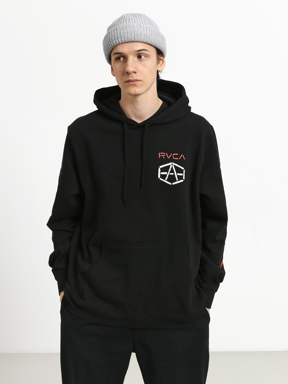 Bluza z kapturem RVCA Reynolds Stencile HD (black)