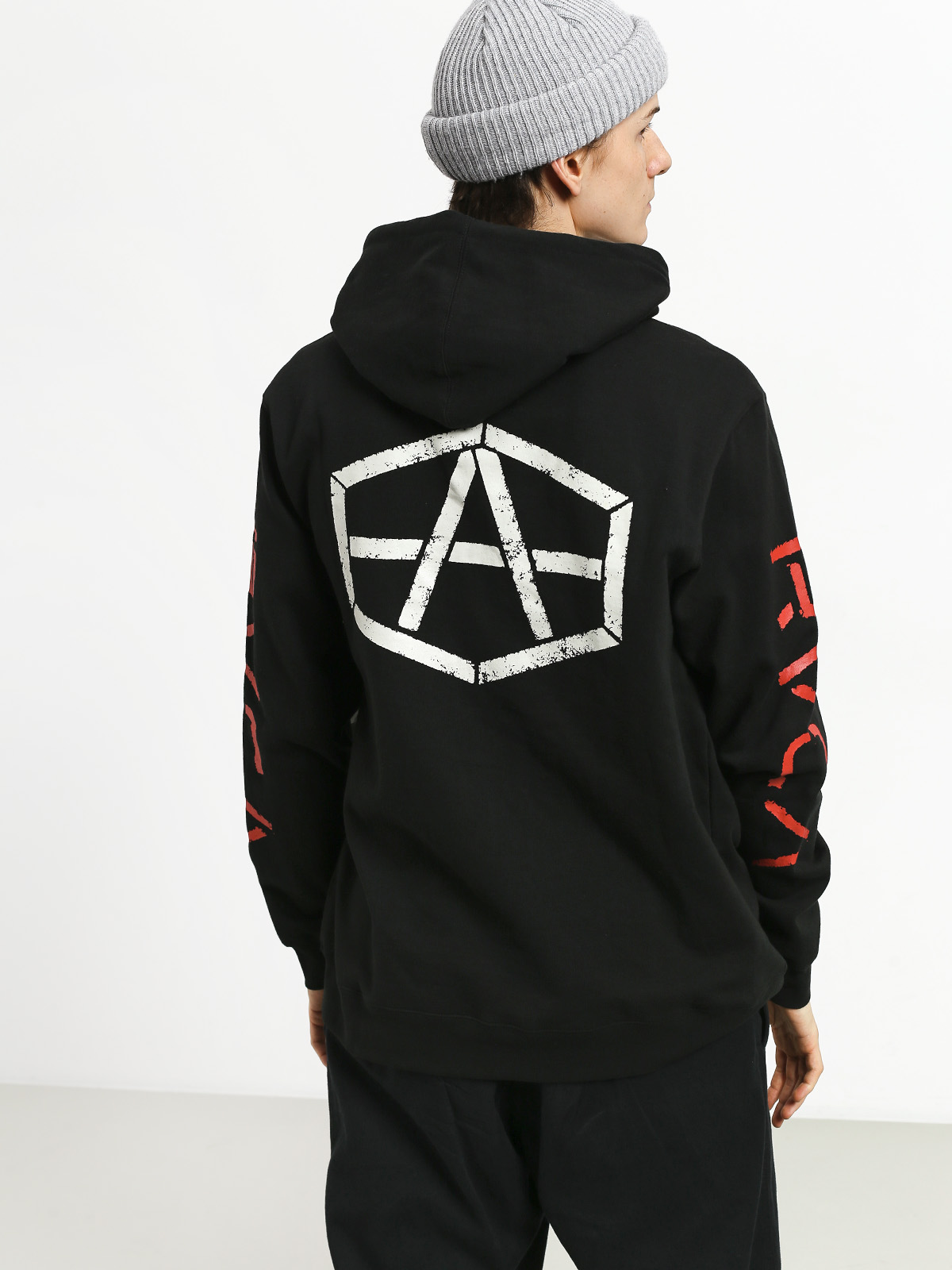 Bluza z kapturem RVCA Reynolds Stencile HD (black)