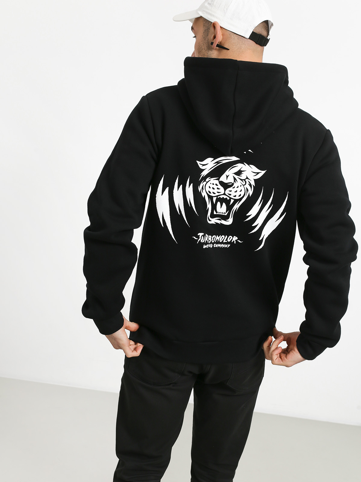 Bluza z kapturem Turbokolor Tiger Alert ZHD (black)