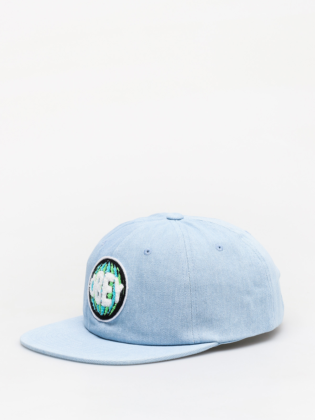 Czapka z daszkiem OBEY Deflated 6 Panel Strapback ZD (light denim)