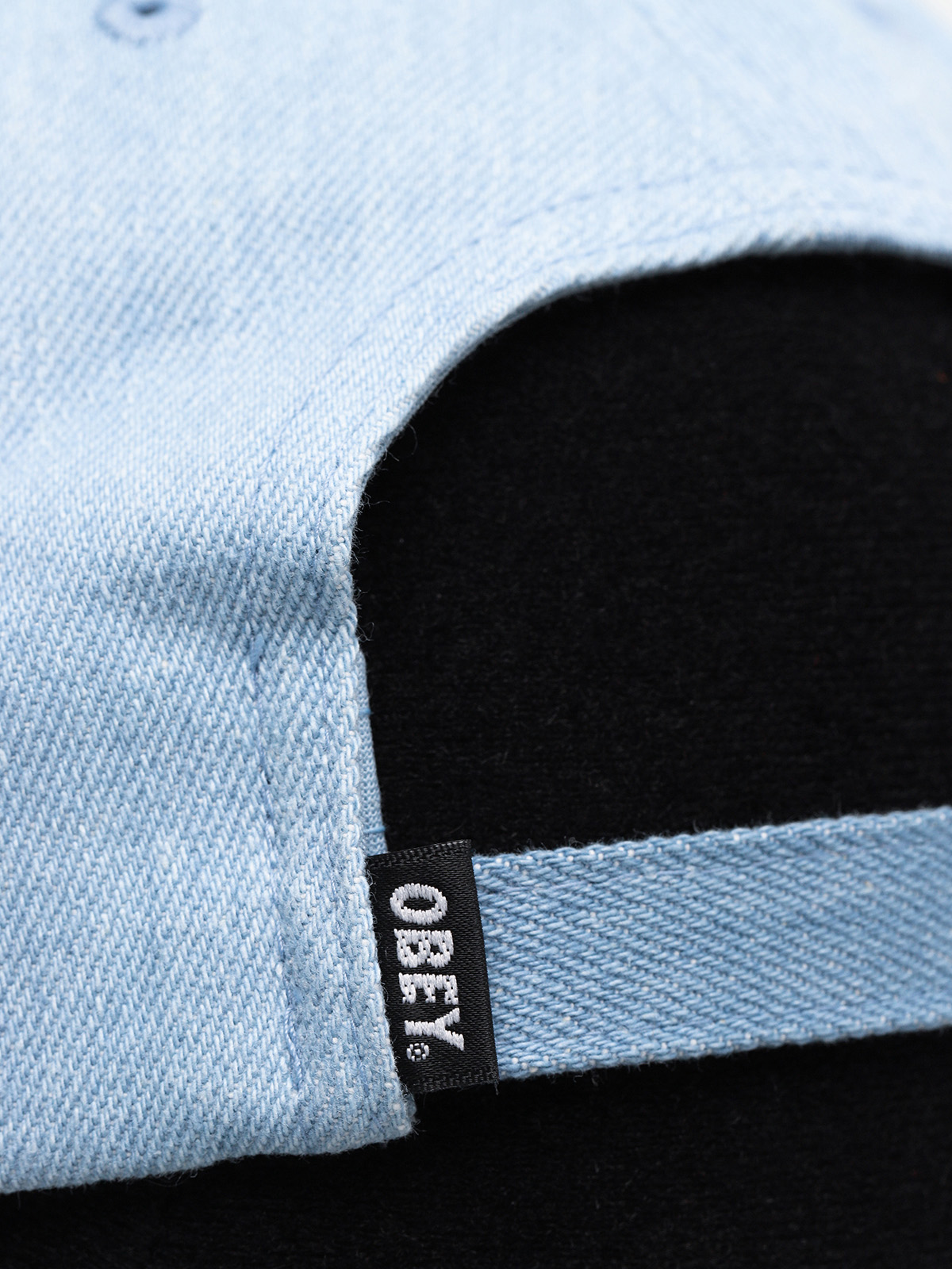 Czapka z daszkiem OBEY Deflated 6 Panel Strapback ZD (light denim)