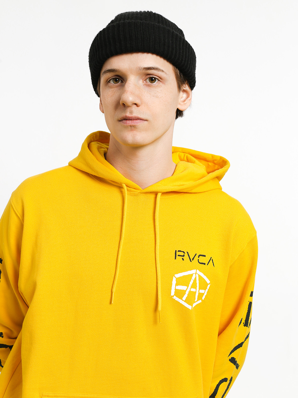 Bluza z kapturem RVCA Reynolds Stencile HD (lemon)