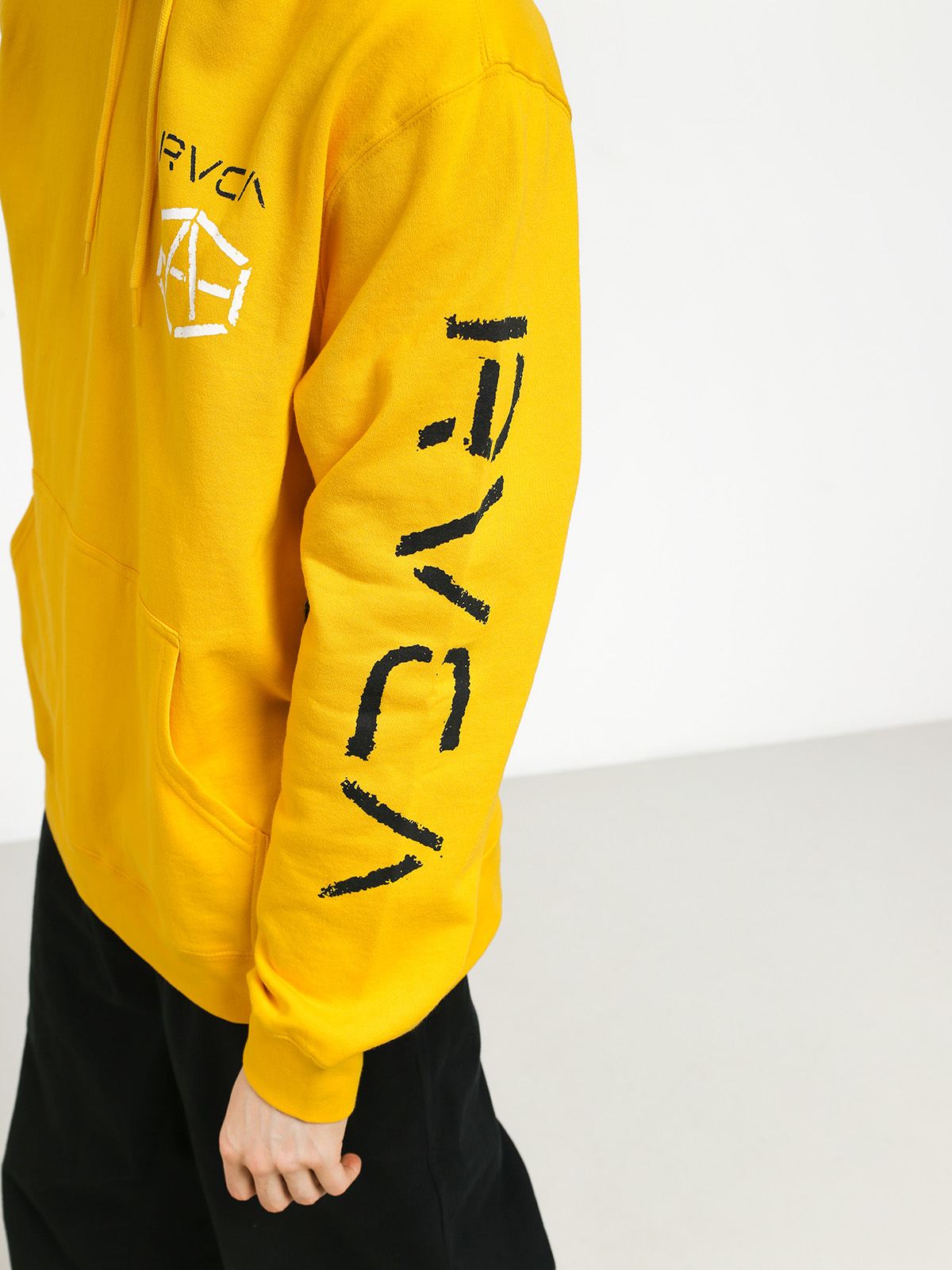 Bluza z kapturem RVCA Reynolds Stencile HD (lemon)