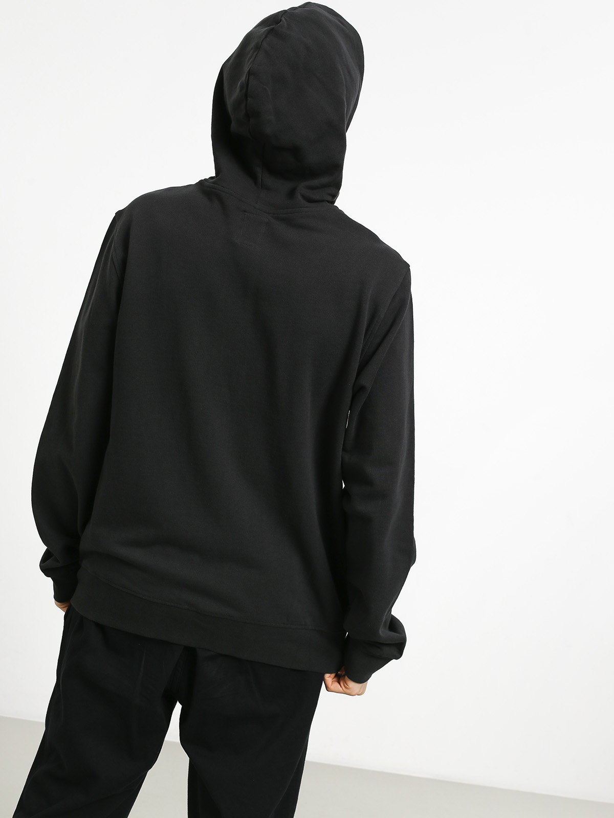 Bluza z kapturem Element Indiana Logo Block ZHD (off black)