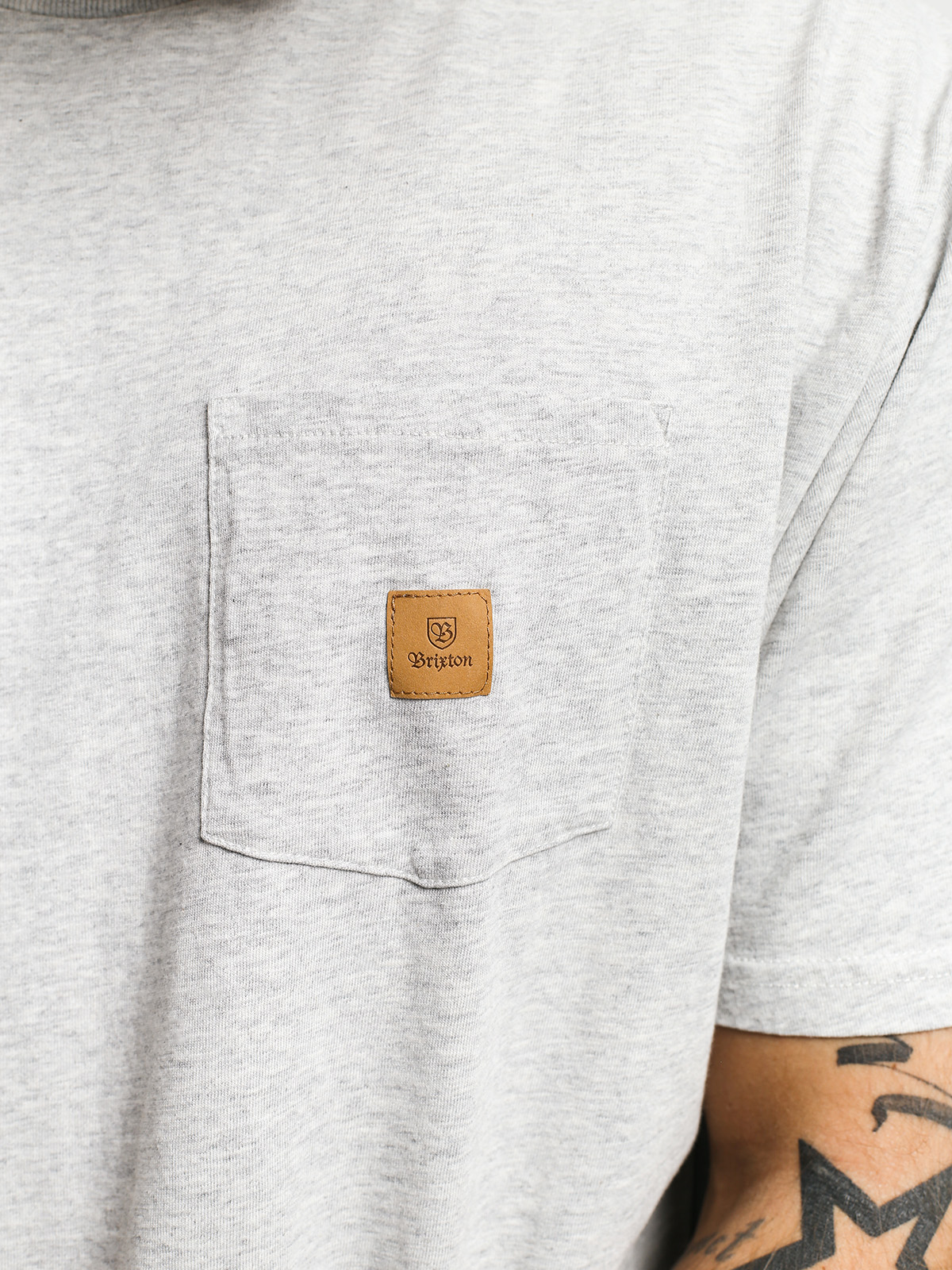 T-shirt Brixton Main Label Pkt (ash)