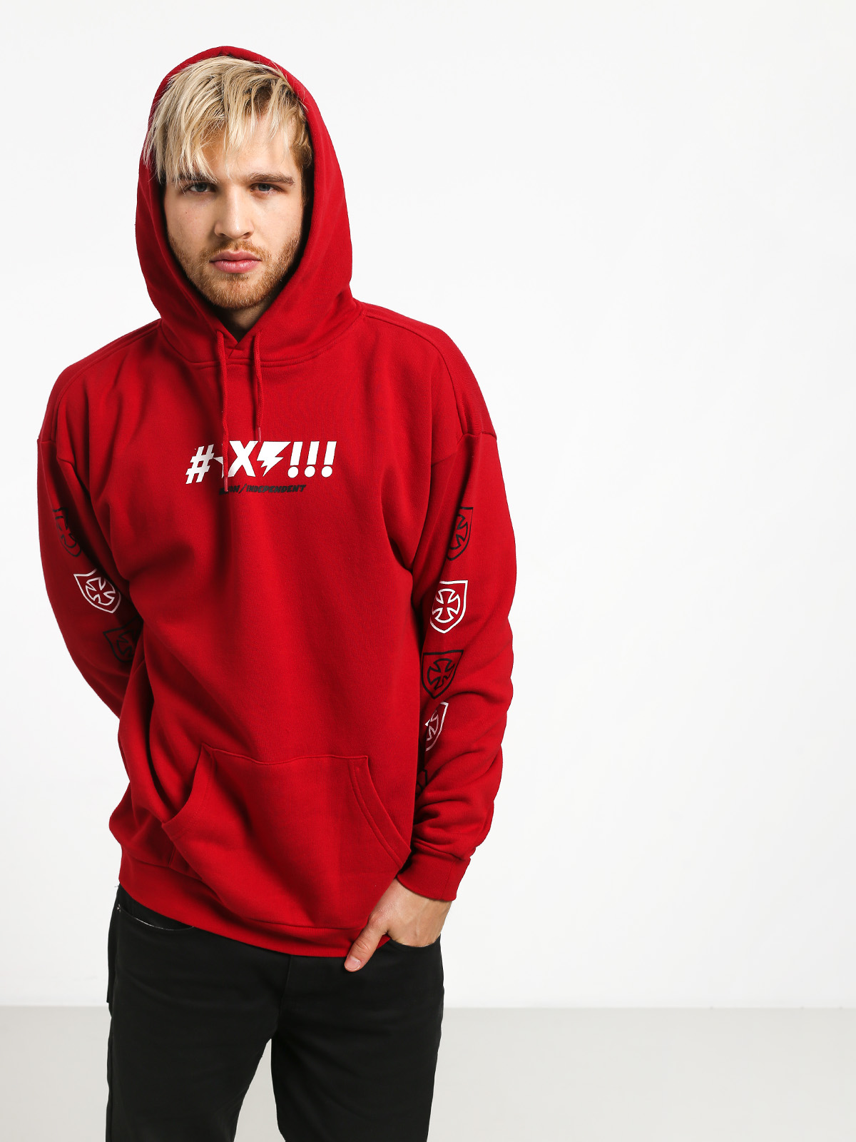 Bluza z kapturem Brixton Shine HD (red)