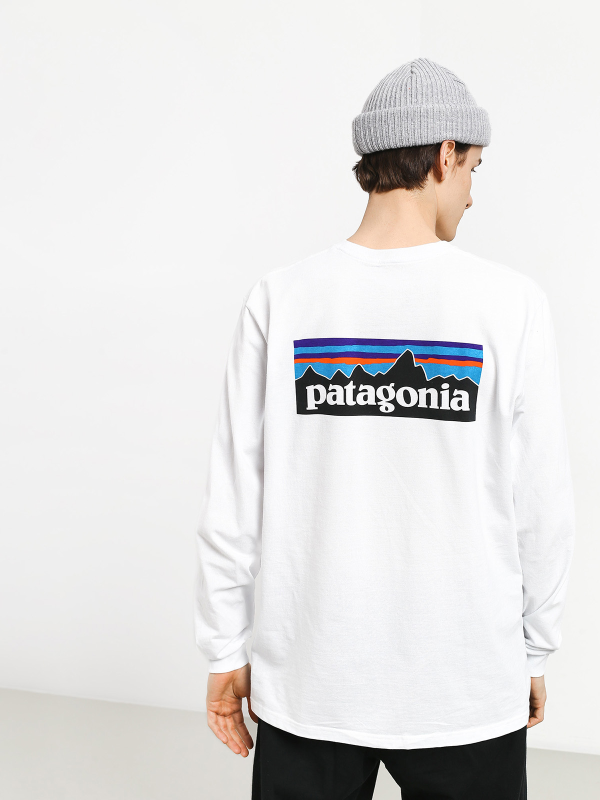 Longsleeve Patagonia P6 Logo Responsibili (white)