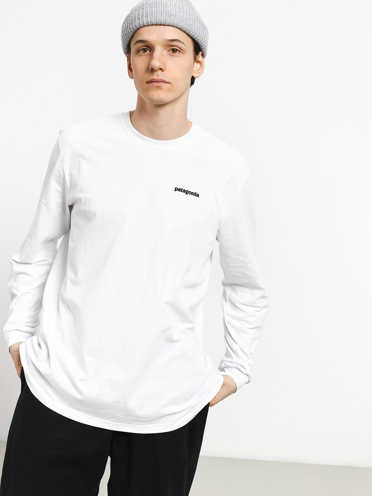 Longsleeve Patagonia P6 Logo Responsibili (white)