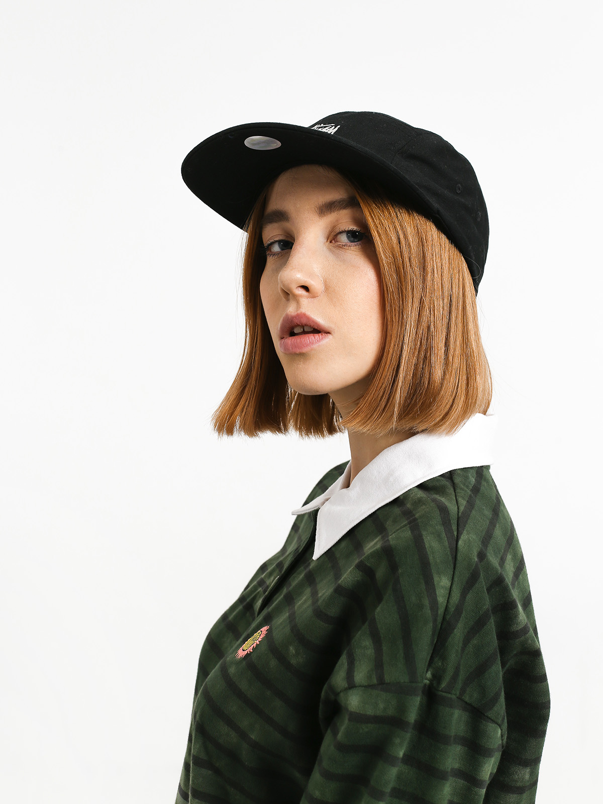 Longsleeve Stussy Lucy Bleach Stripe Rugby Wmn (olive)