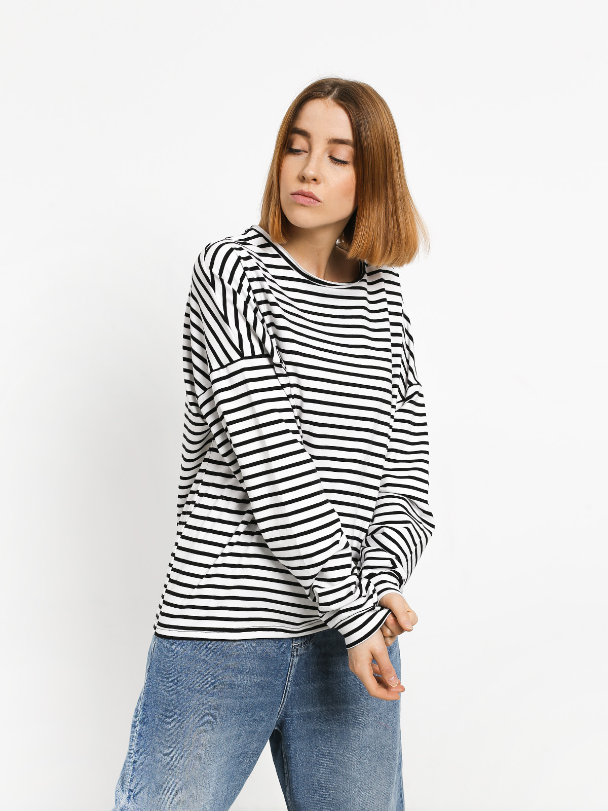 Longsleeve The Hive Stripes Wmn (white/black)