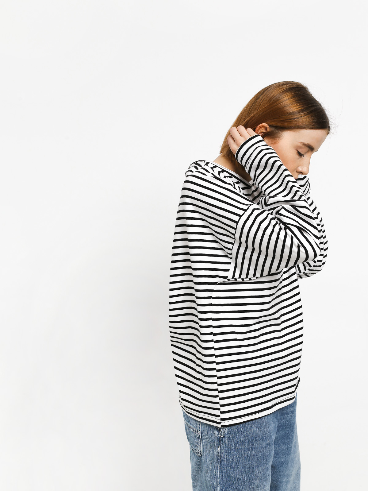 Longsleeve The Hive Stripes Wmn (white/black)