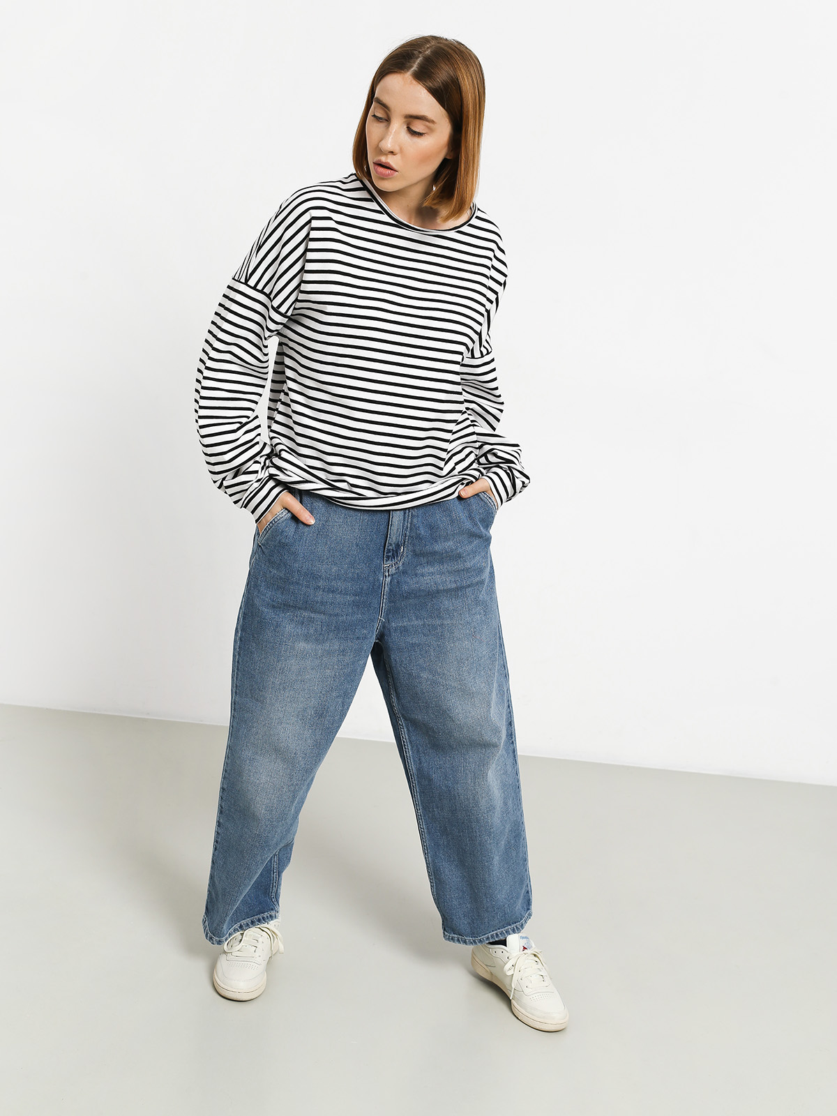 Longsleeve The Hive Stripes Wmn (white/black)