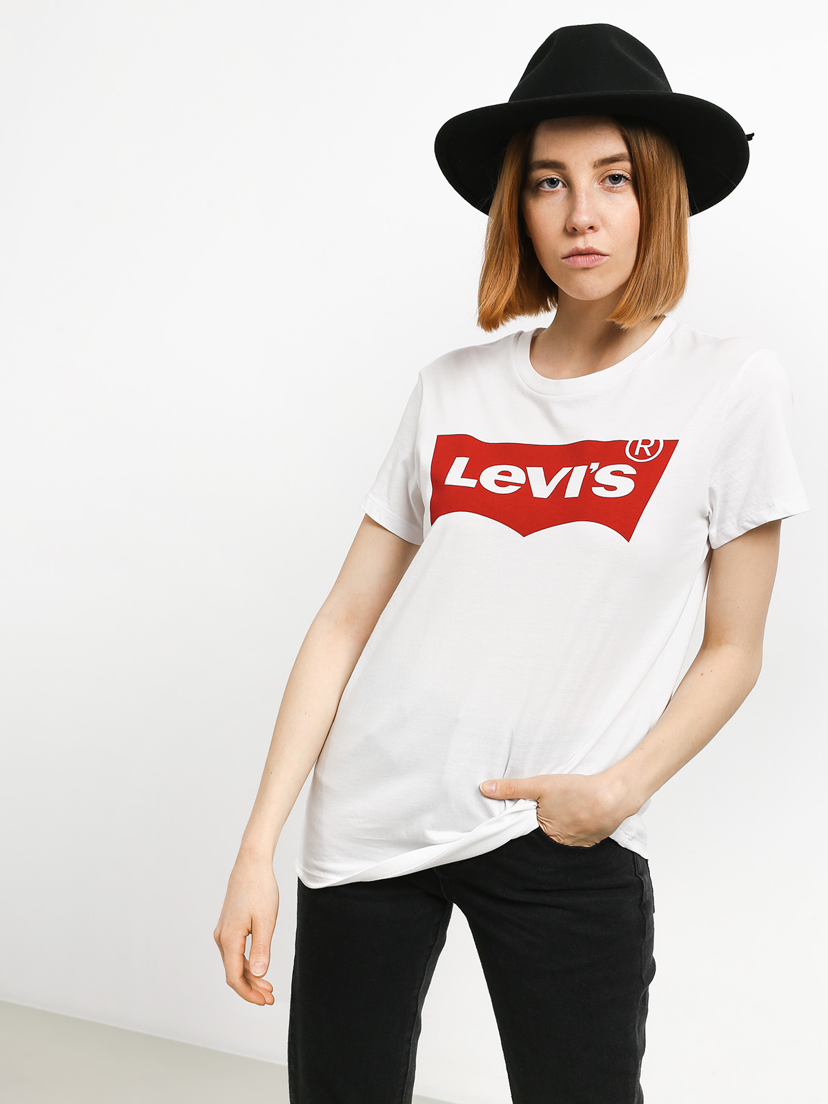 T-shirt Levi's® The Perfect Wmn (large batwing white)