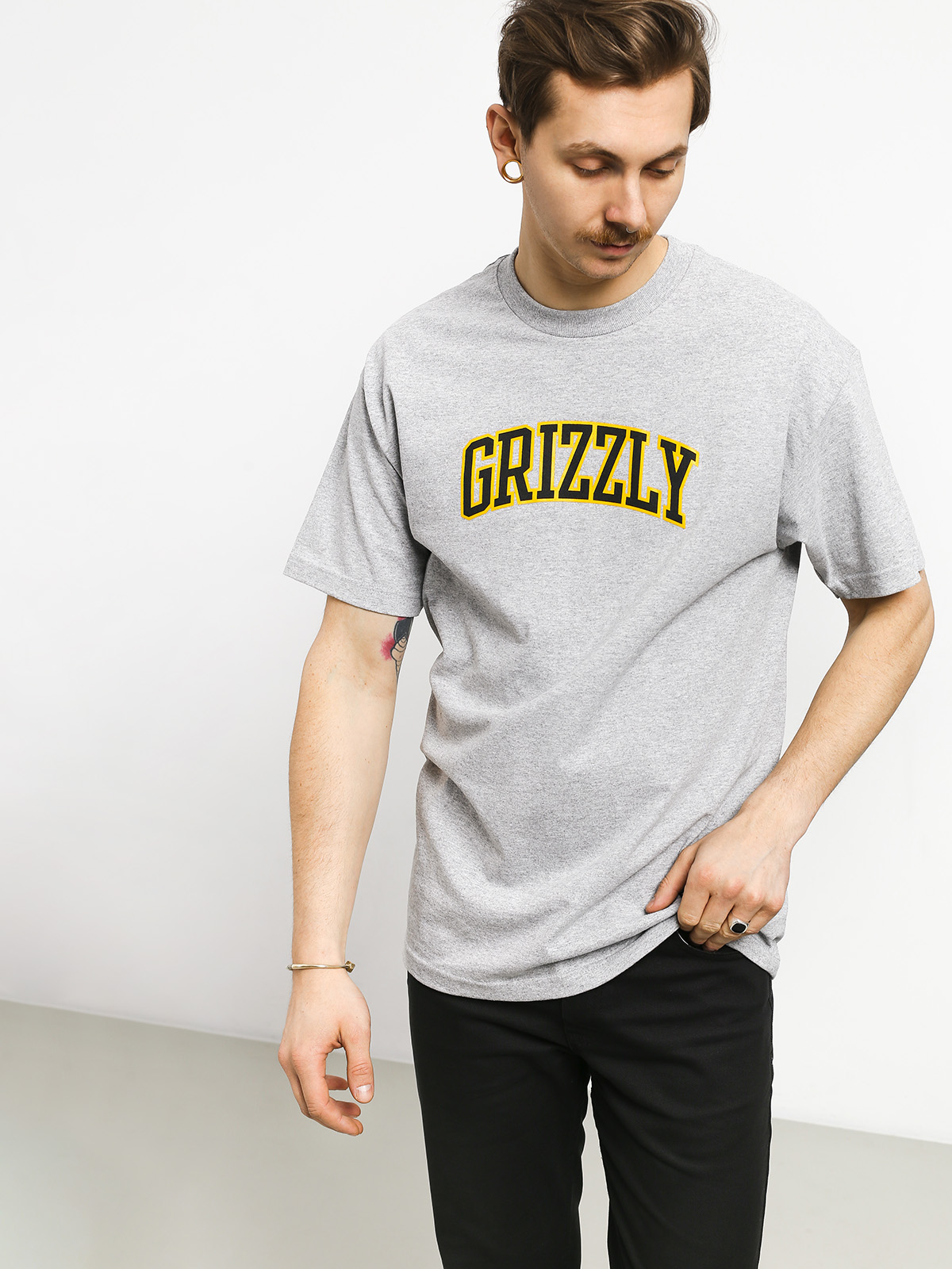 T-shirt Grizzly Griptape University (grey heather)