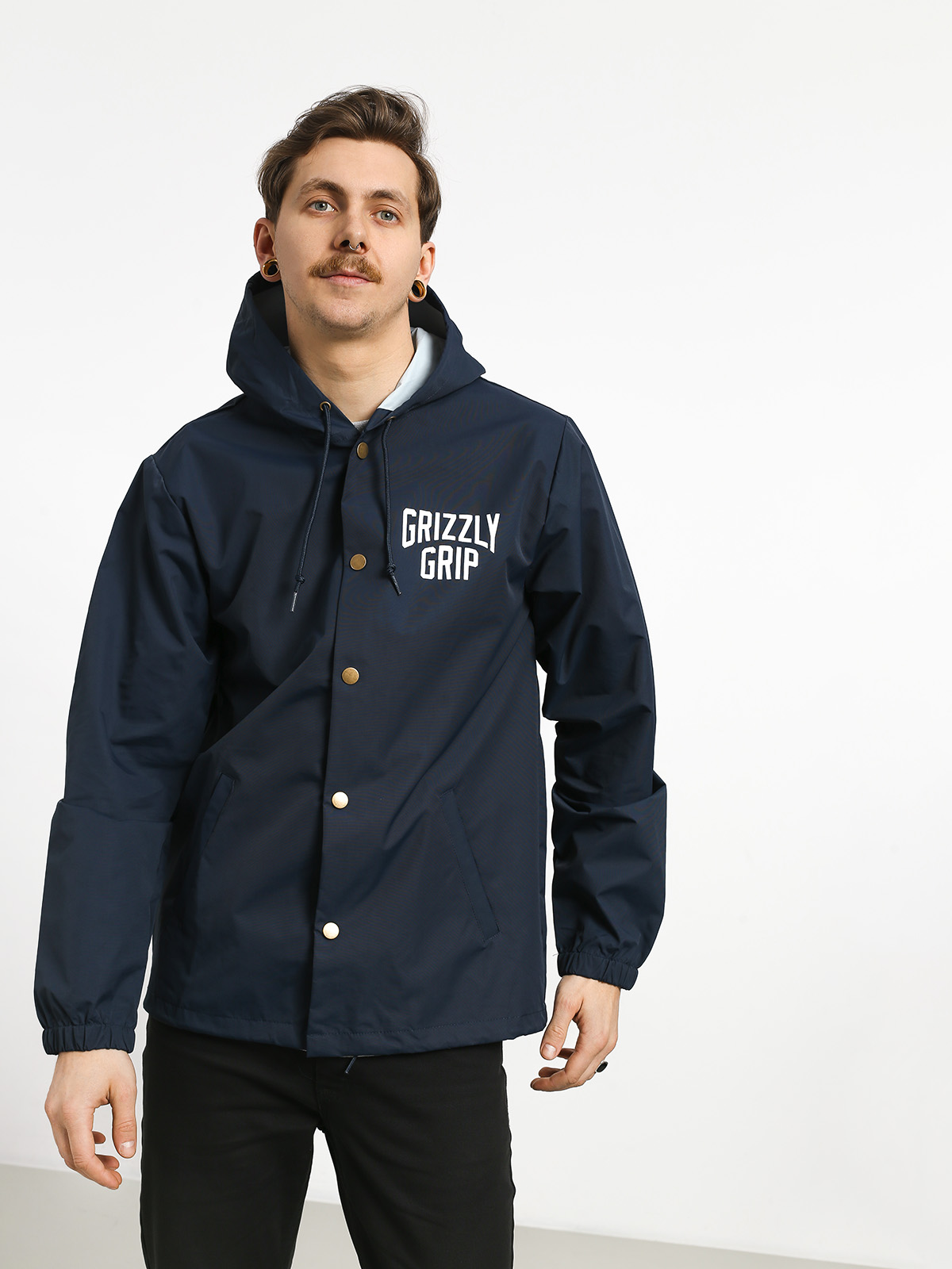 Kurtka Grizzly Griptape All City Hooded (navy)