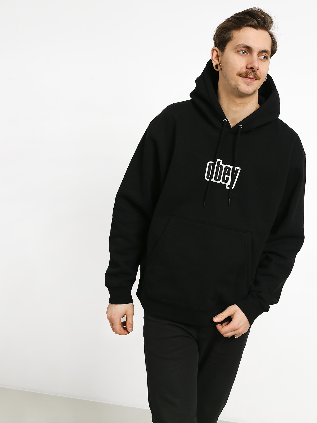 Bluza z kapturem OBEY Warp II HD (black)