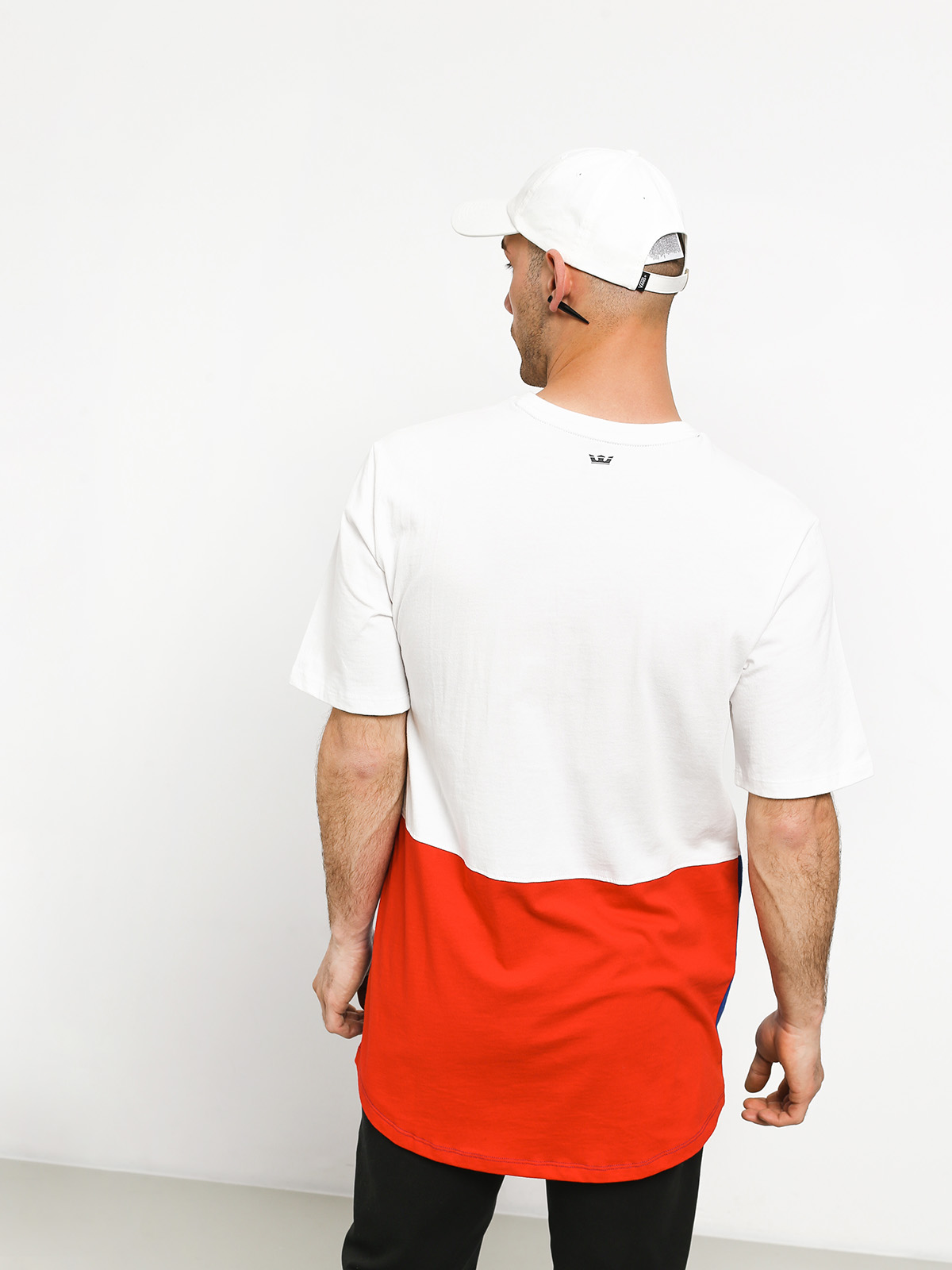 T-shirt Supra Color Block Crew II (white/blue/red)