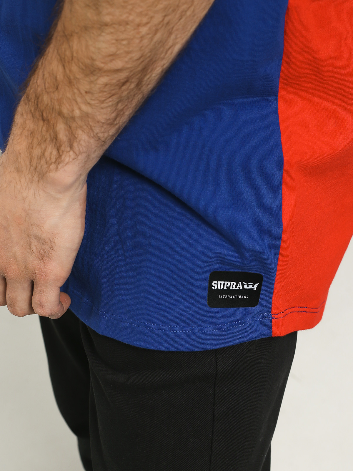 T-shirt Supra Color Block Crew II (white/blue/red)