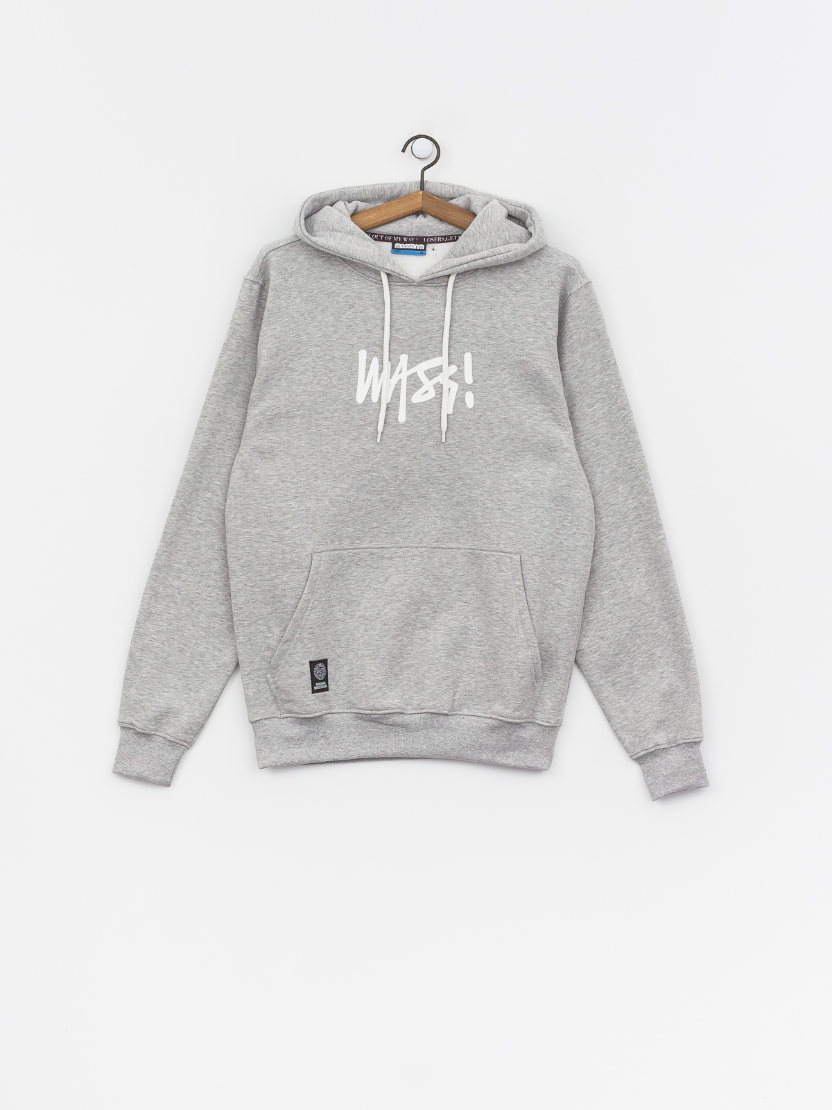Bluza z kapturem MassDnm Signature Medium Logo HD (light heather grey)