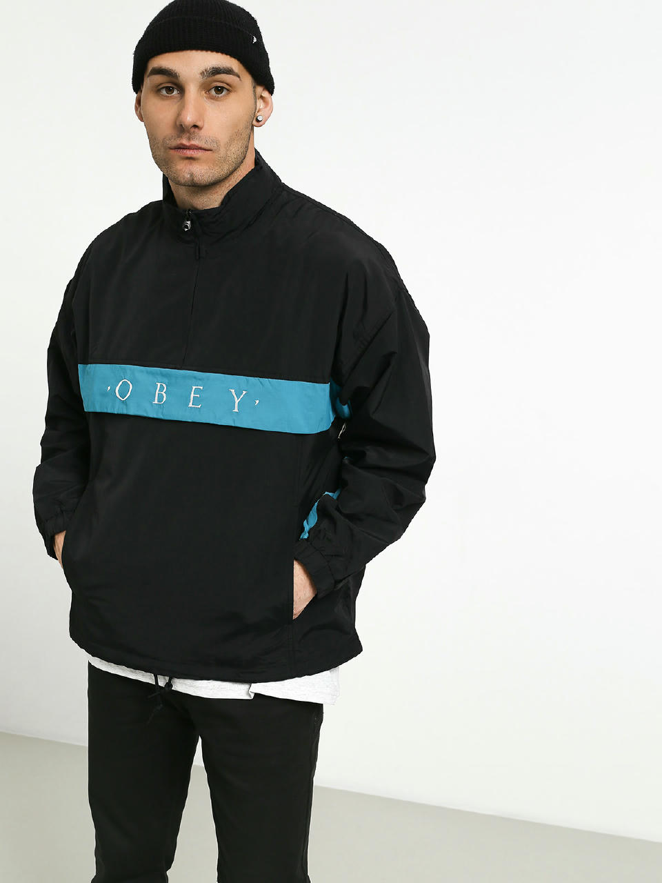 Kurtka OBEY Title Anorak (black)