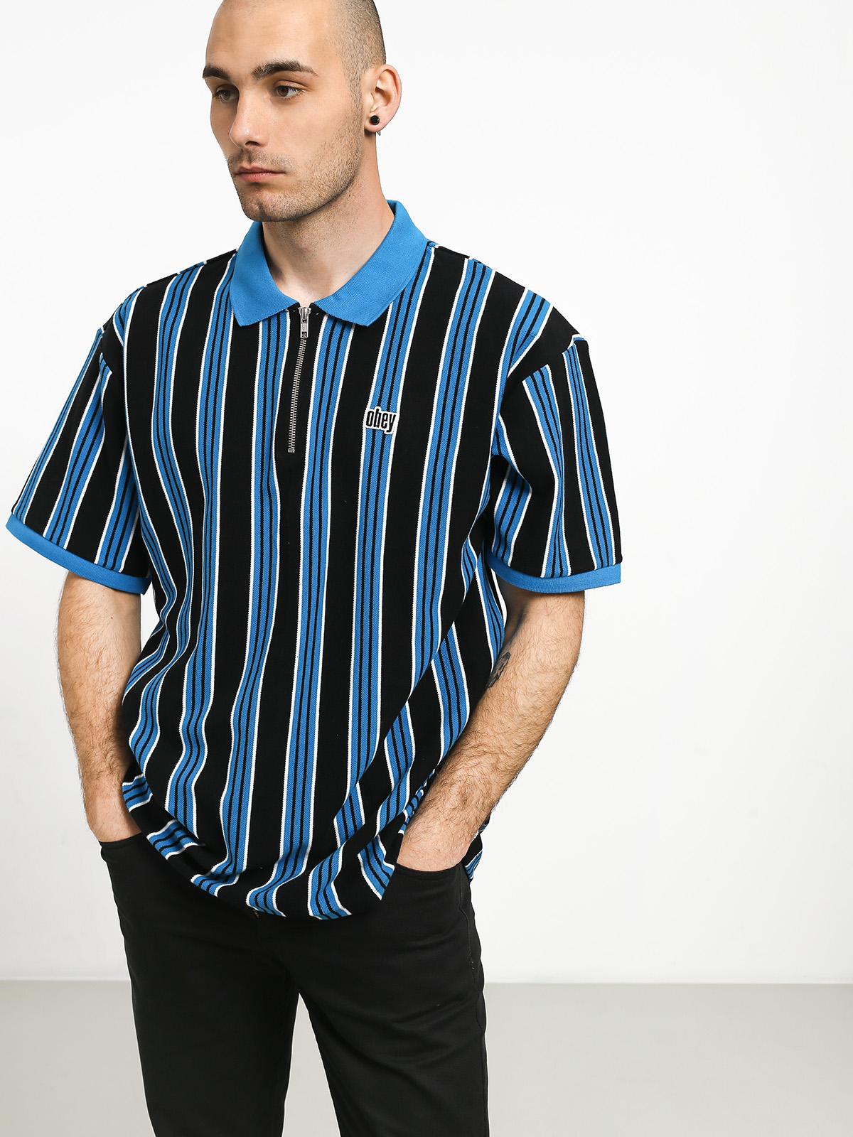 Polo OBEY Radar Classic Zip (sky blue/multi)
