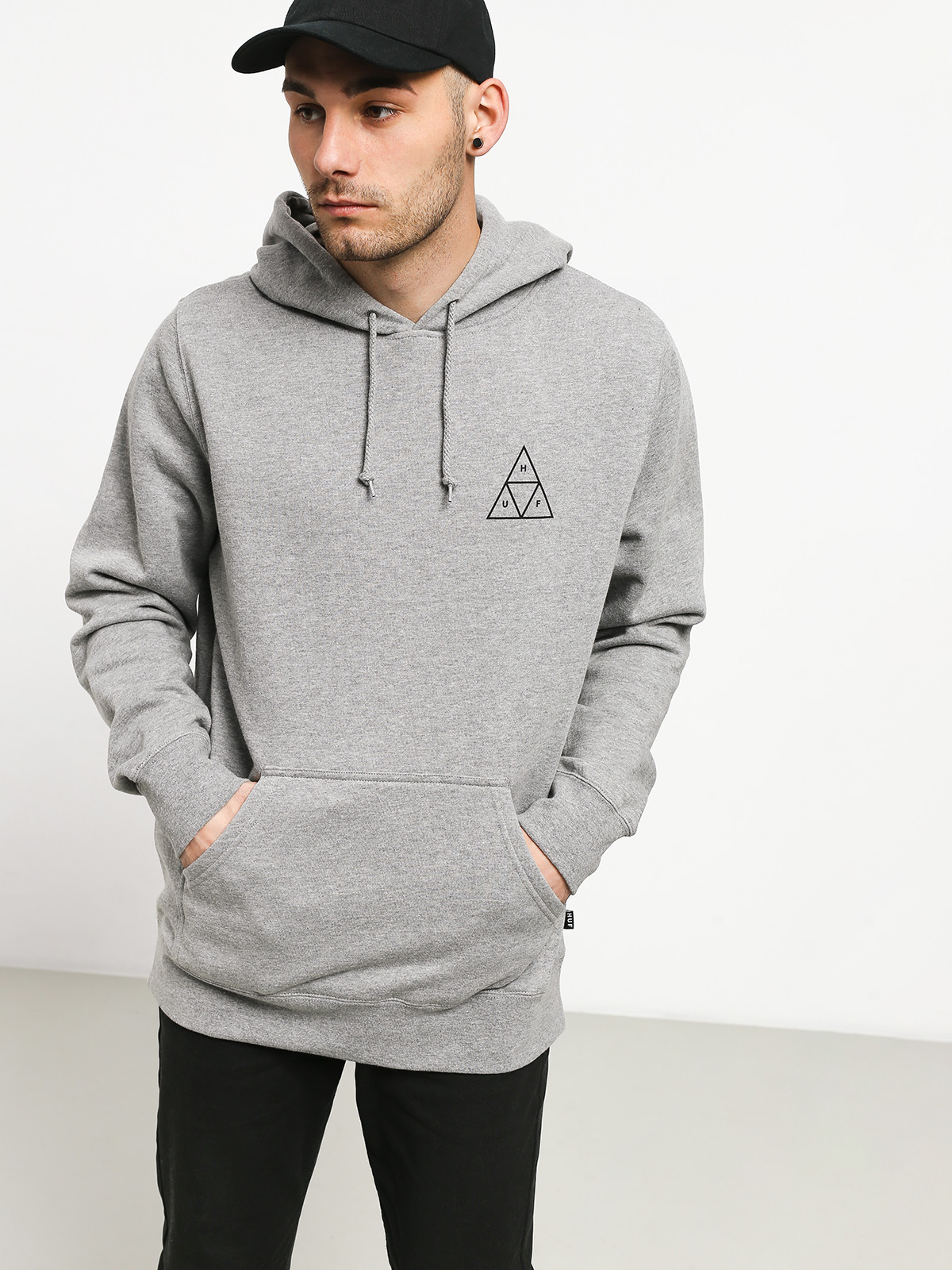 Bluza z kapturem HUF Essentials HD (grey heather)