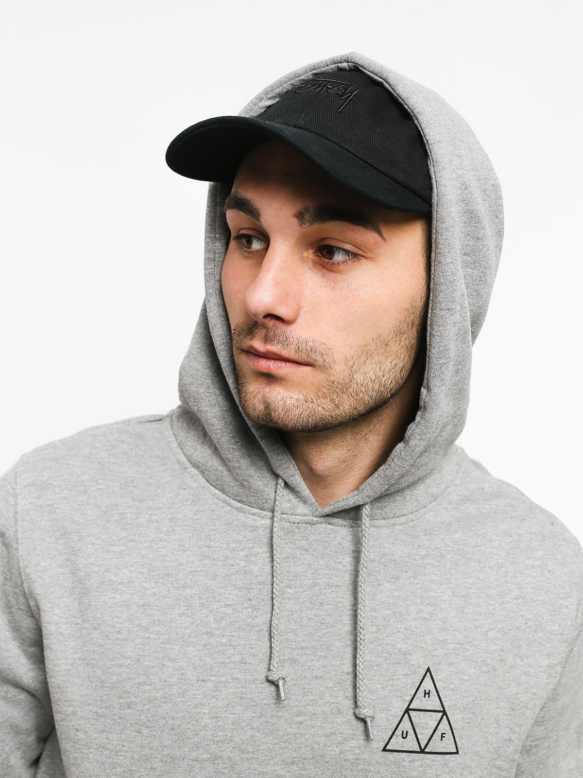 Bluza z kapturem HUF Essentials HD (grey heather)