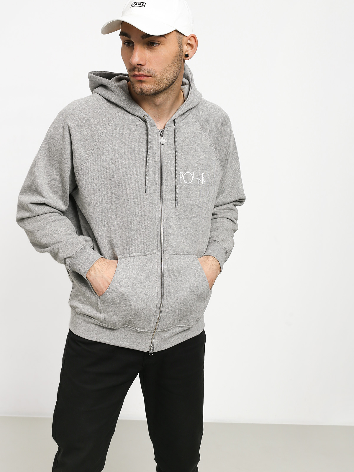 Bluza z kapturem Polar Skate Stroke Logo ZHD (heather grey)