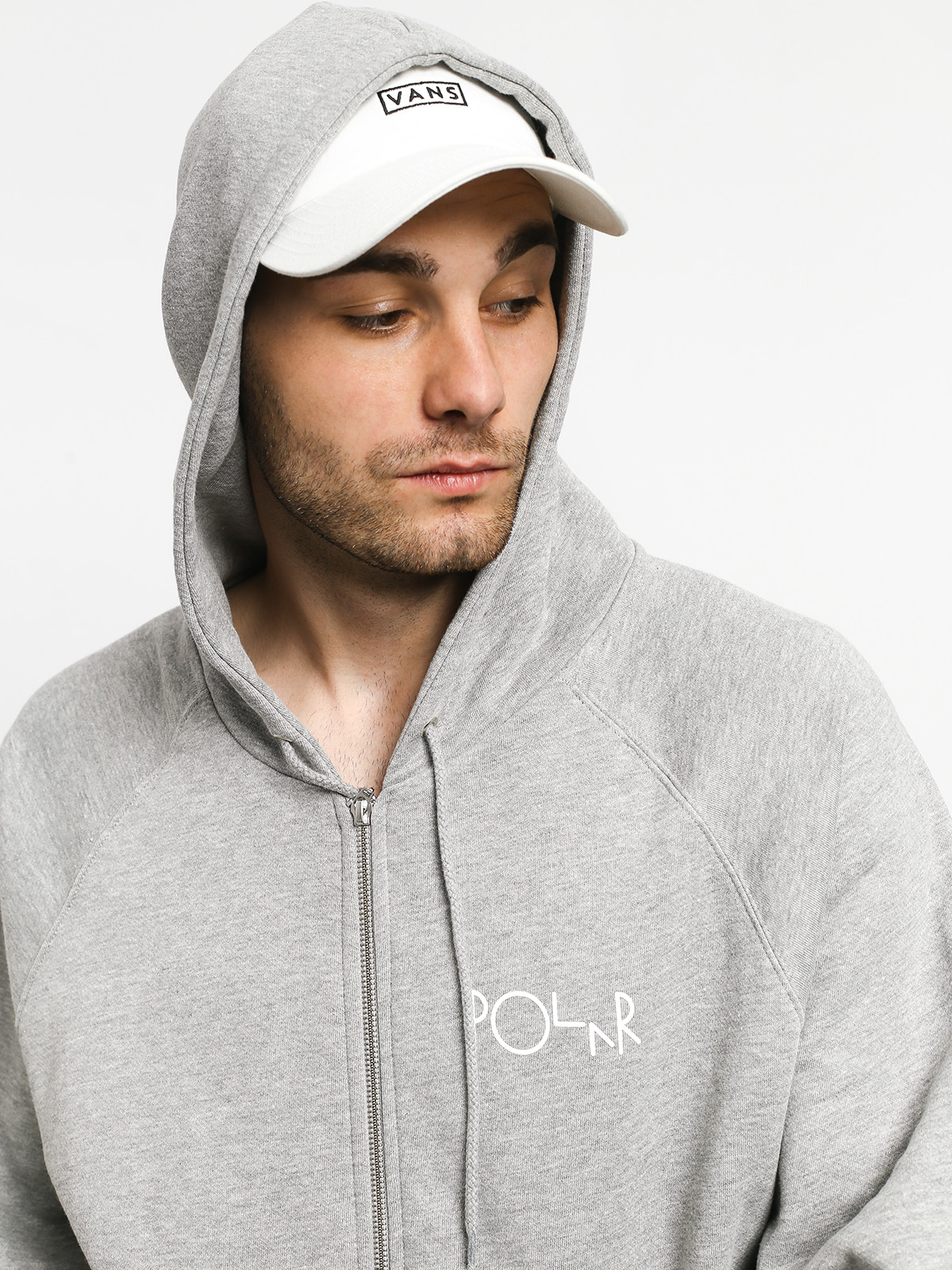 Bluza z kapturem Polar Skate Stroke Logo ZHD (heather grey)