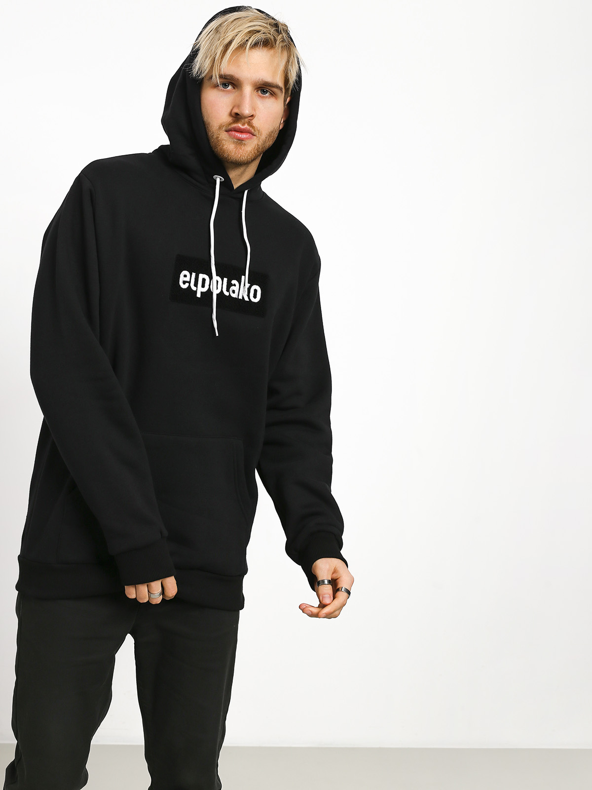 Bluza z kapturem El Polako Logobox HD (black)