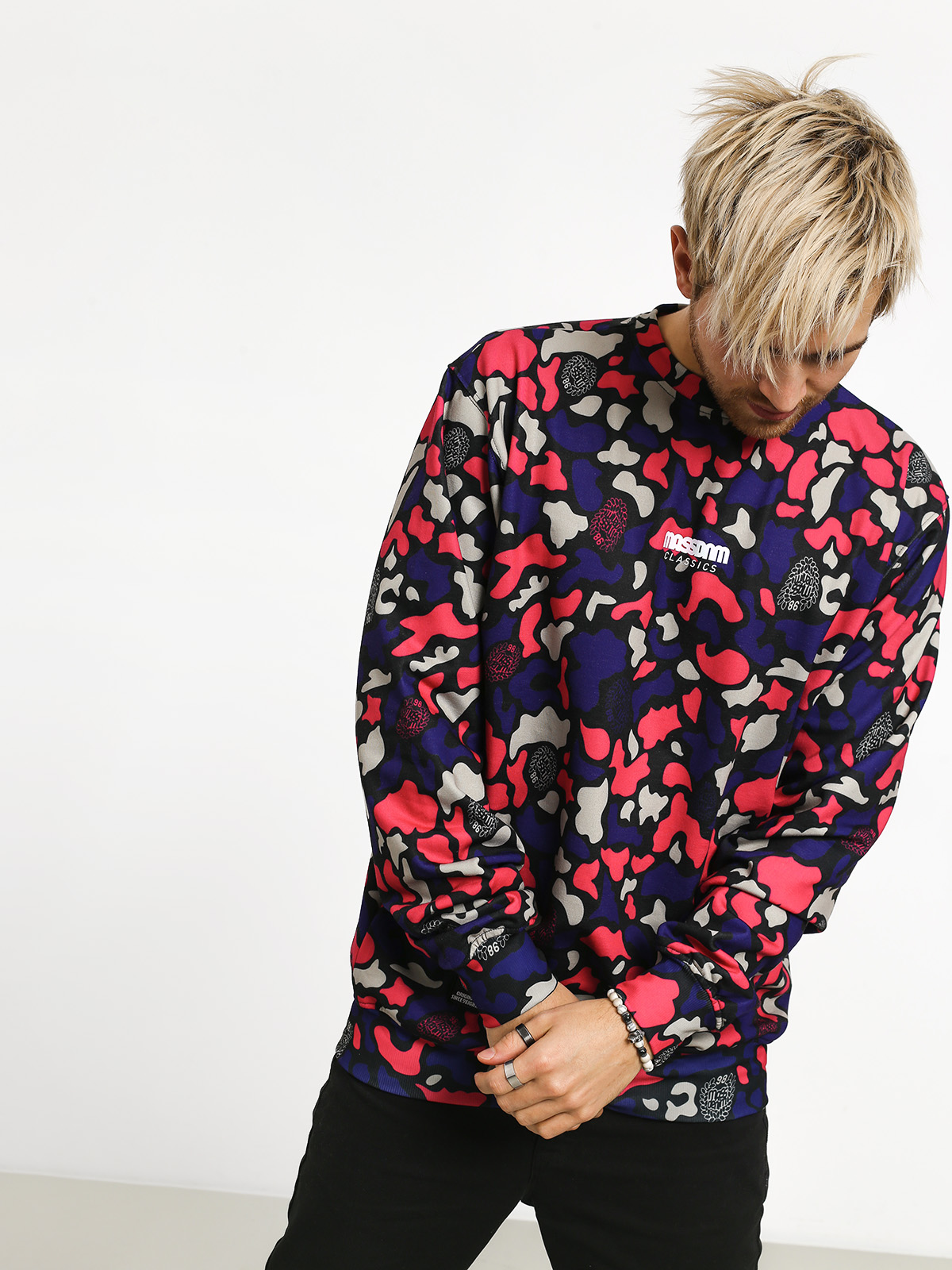 Bluza MassDnm Classics Small Logo (purple camo)