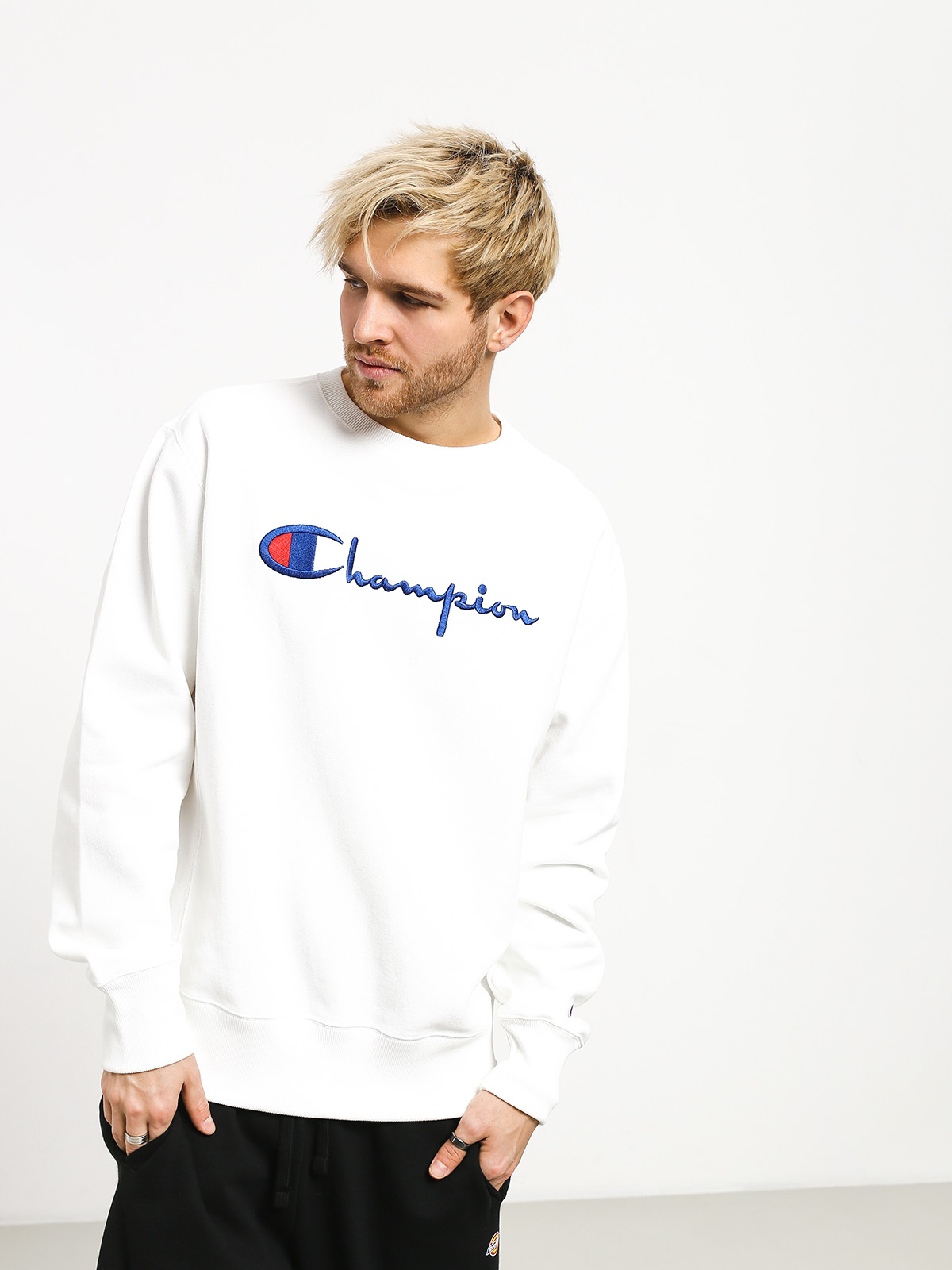 Bluza Champion Premium Reverse Weave Big Logo Crewneck (wht)