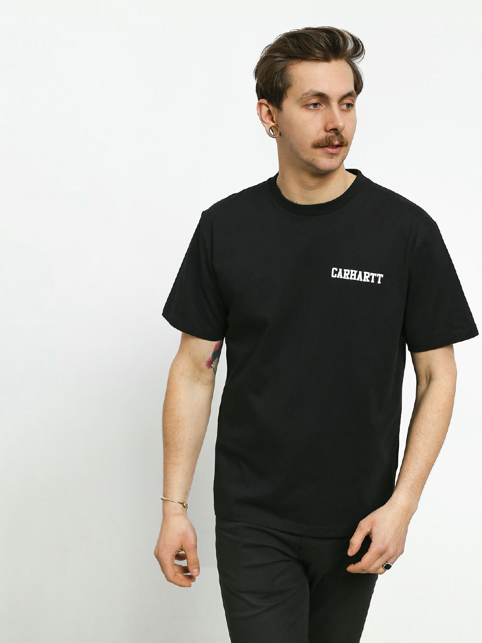 T-shirt Carhartt College Script (black/white)