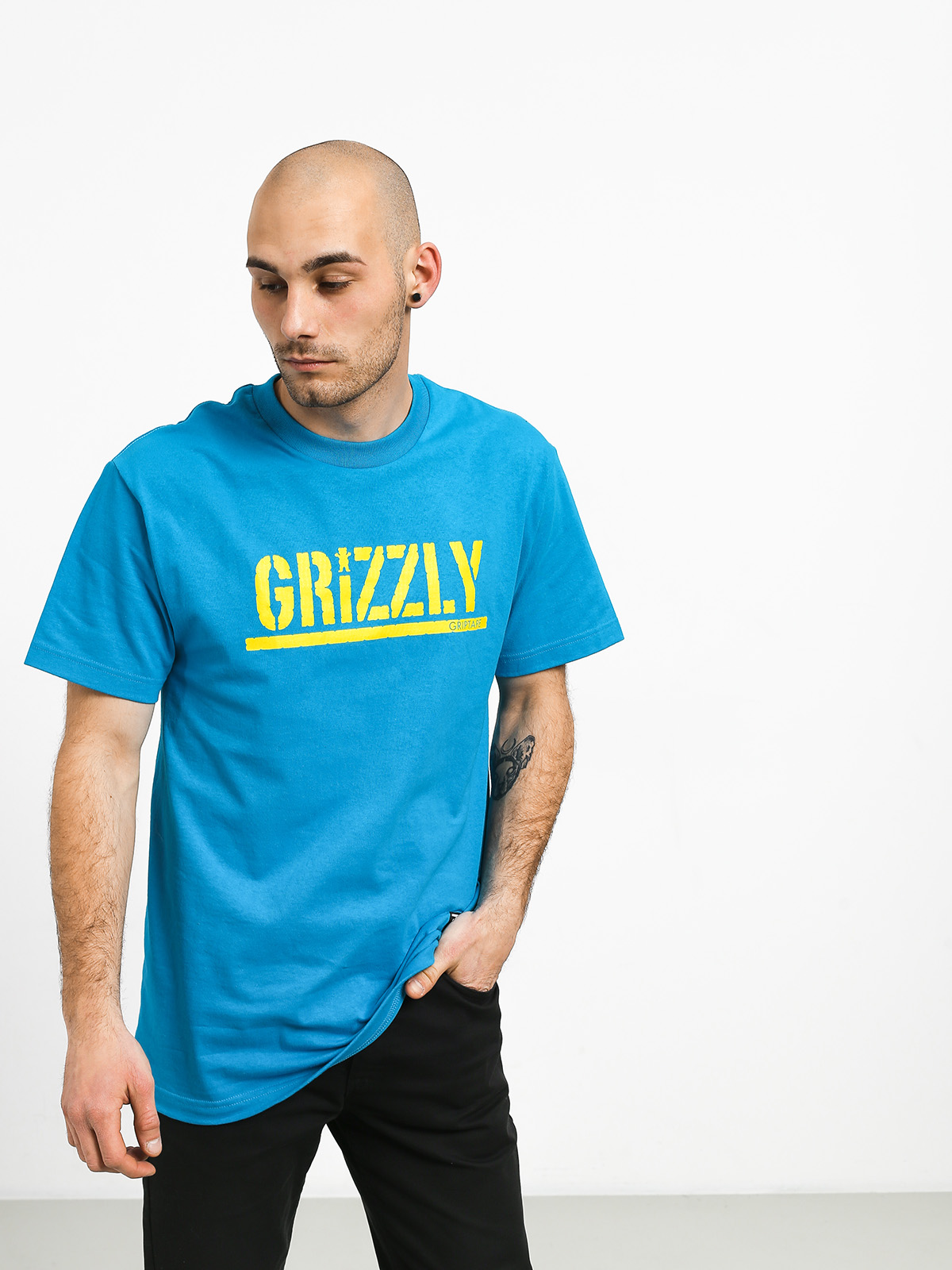 T-shirt Grizzly Griptape Stamped (teal)