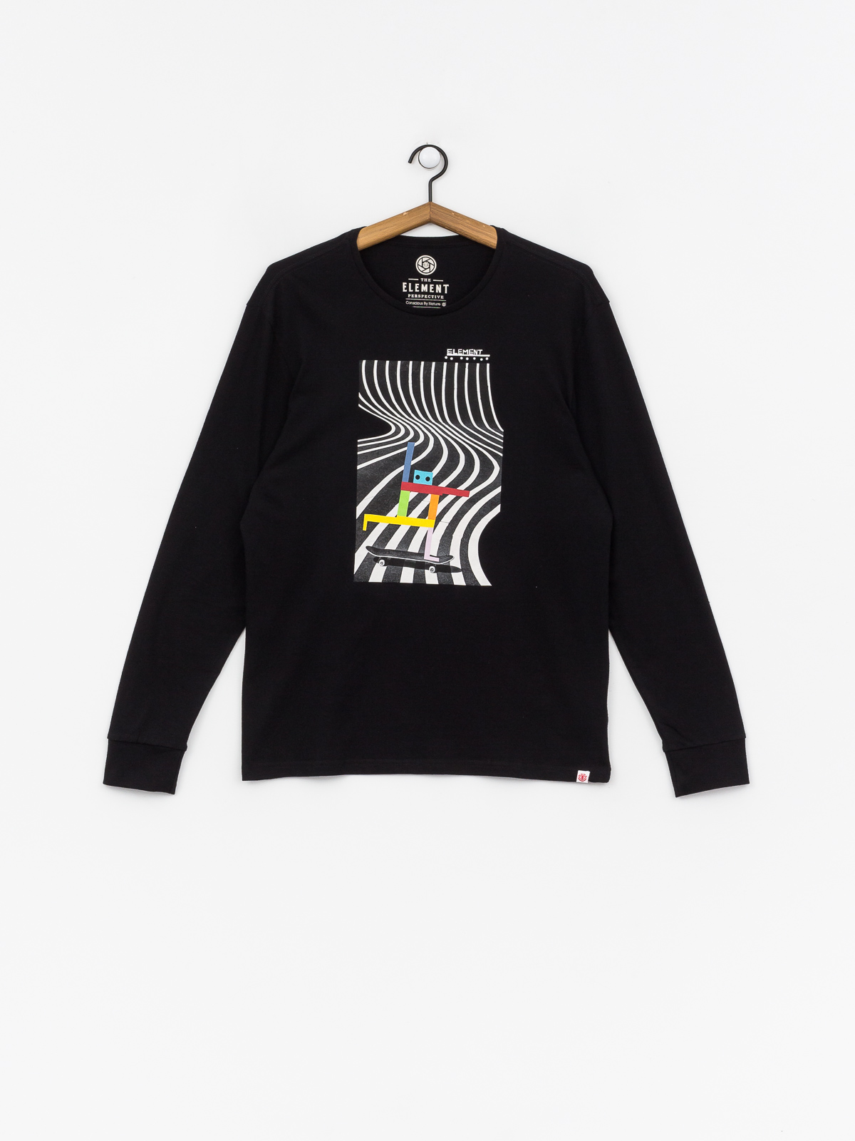 Longsleeve Element Pushing Dude (flint black)