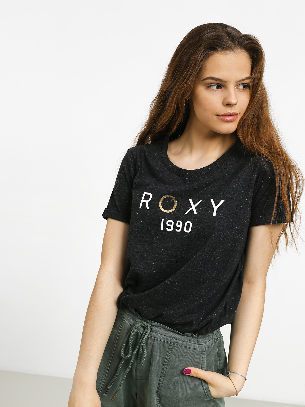 T-shirt Roxy Hello And Goodbye A Wmn (true black)