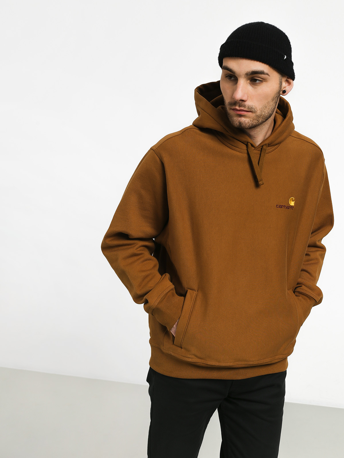 Bluza z kapturem Carhartt WIP American Script HD (hamilton brown)