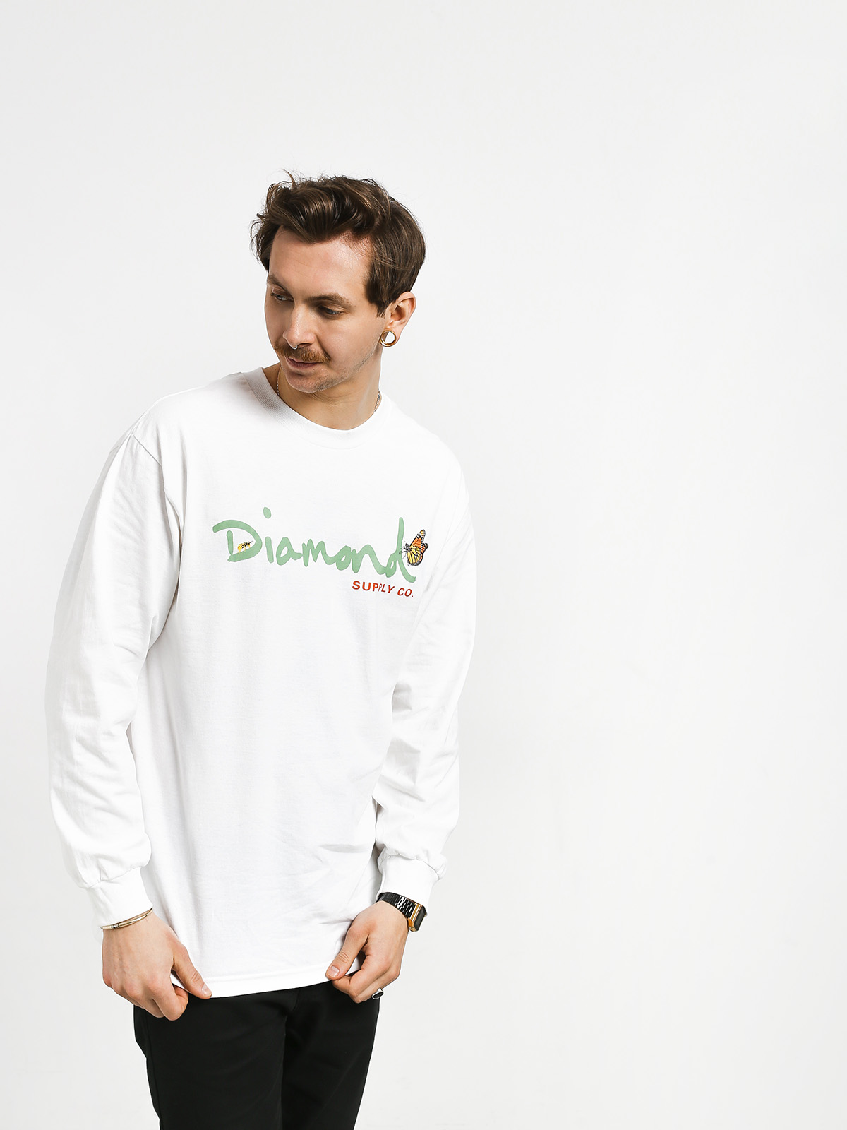 Longsleeve Diamond Supply Co. Paradise Og Script (white)