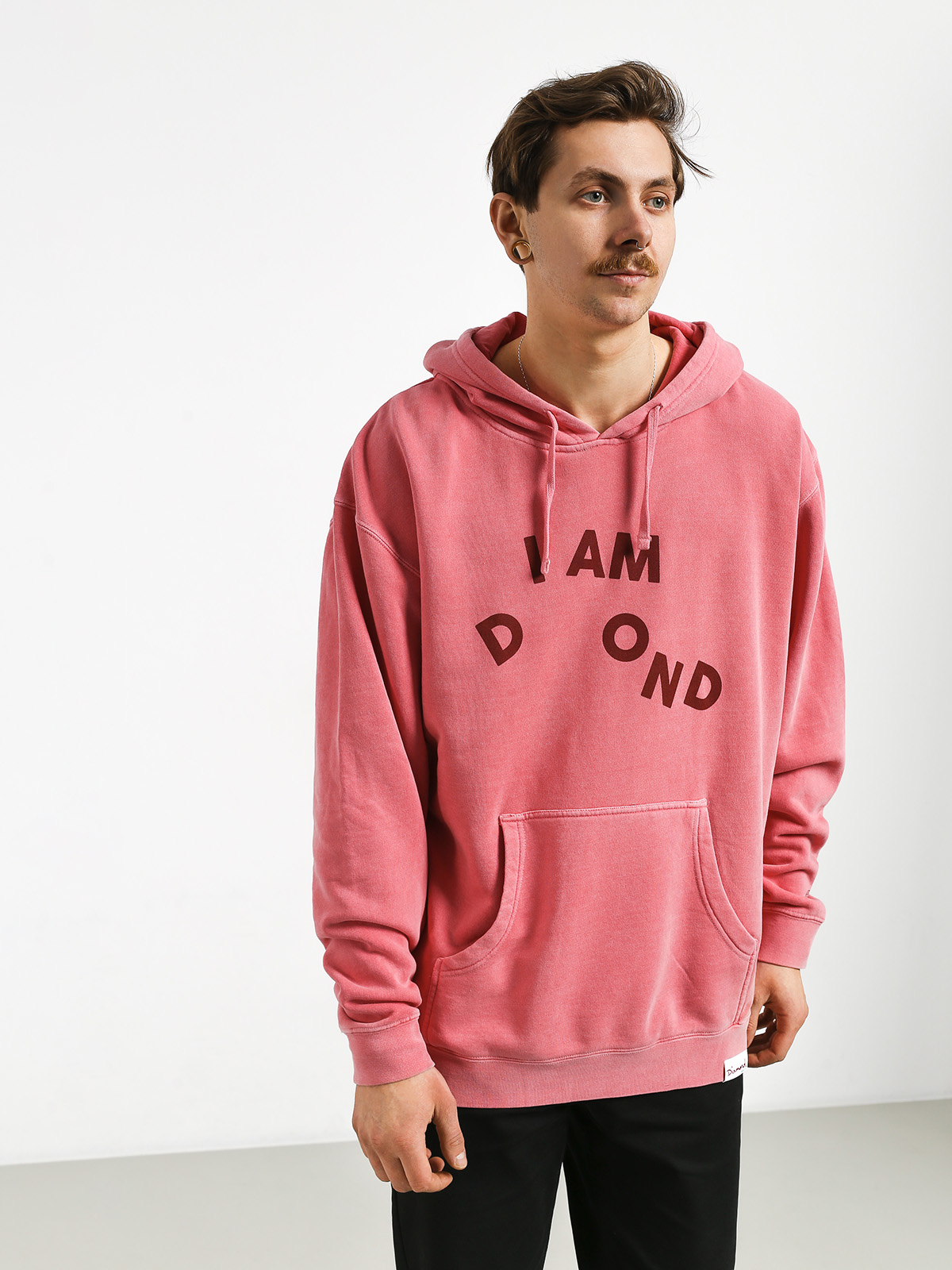 Bluza z kapturem Diamond Supply Co. I Am HD (pink)