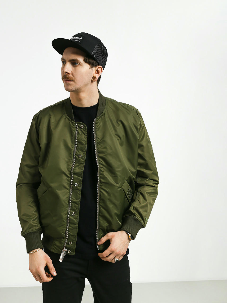 Kurtka Diamond Supply Co. Panelled Bomber (olive)