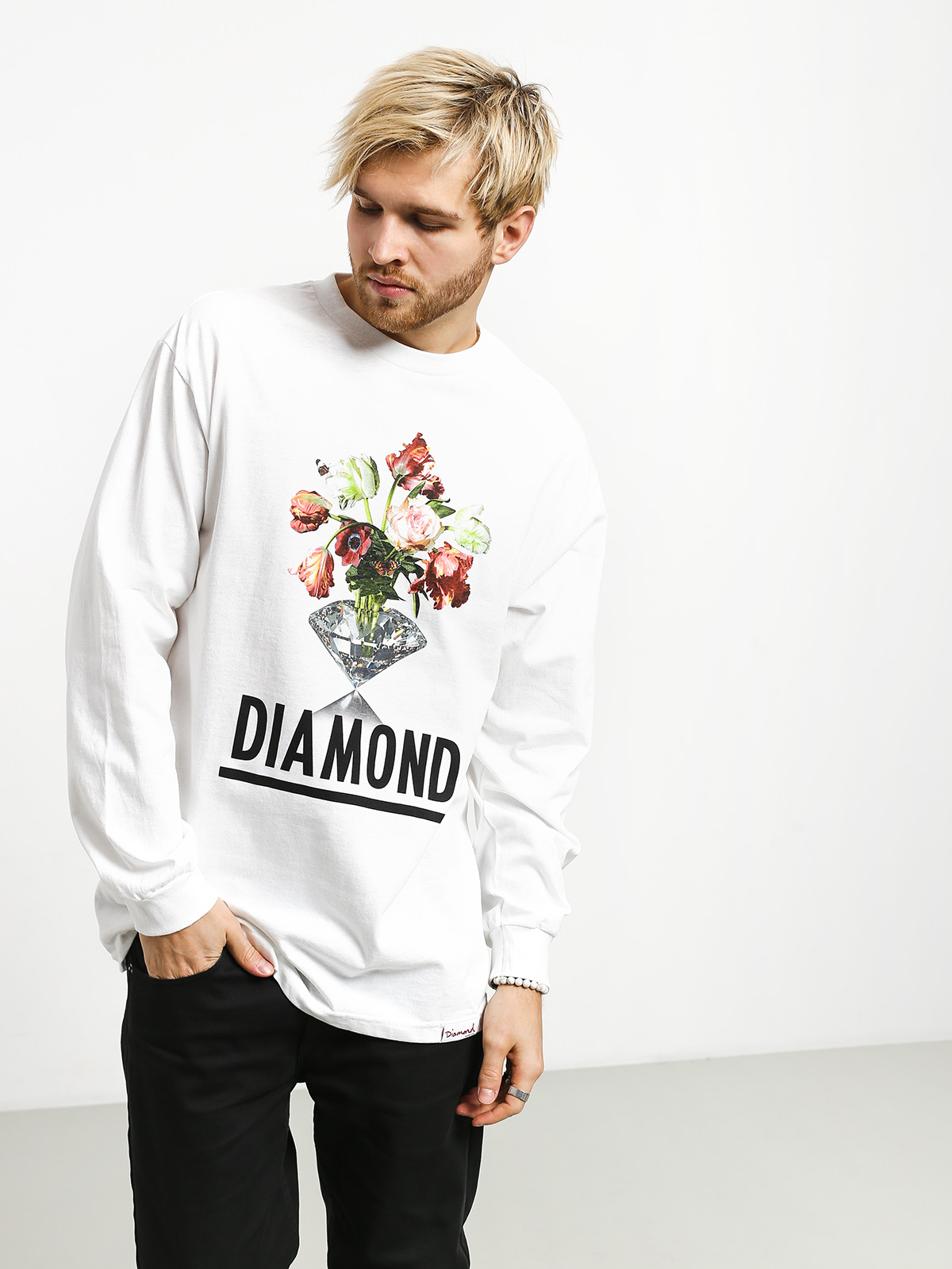 Longsleeve Diamond Supply Co. Pollination (white)