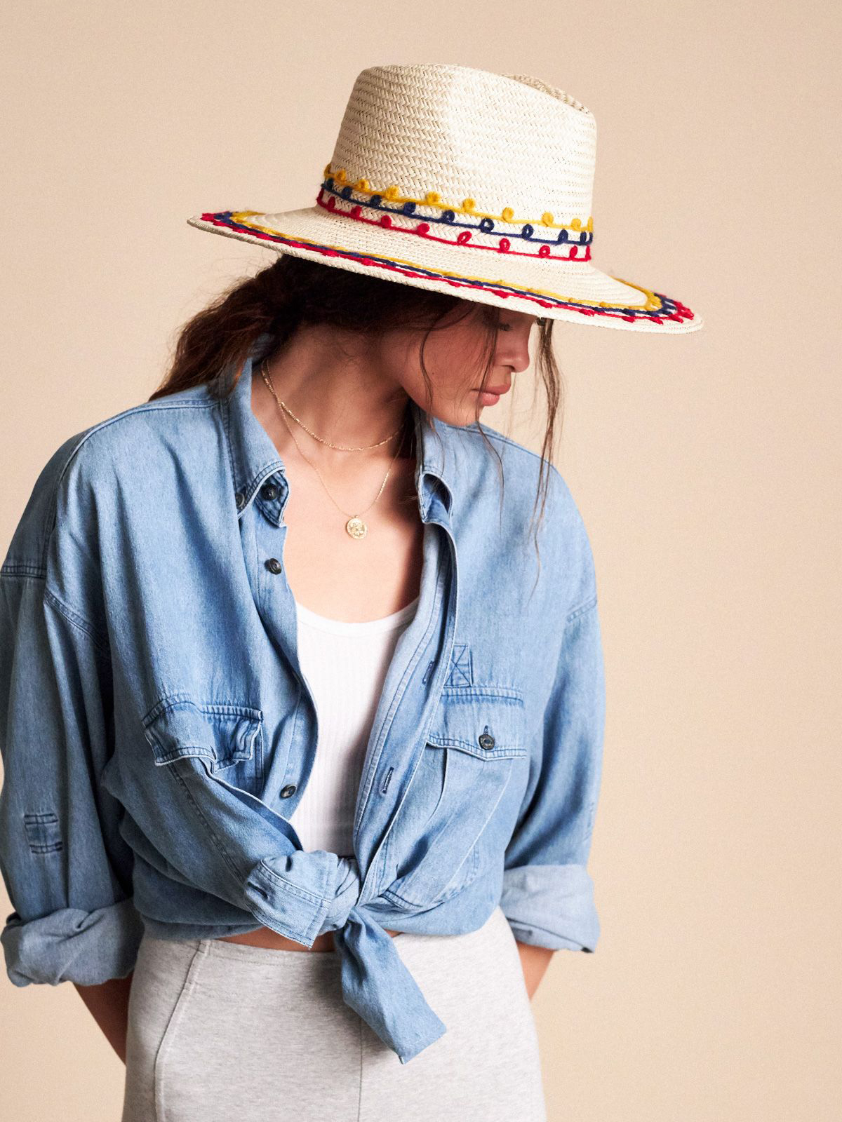 Kapelusz Brixton Joanna Emb Hat Wmn (tan mix)